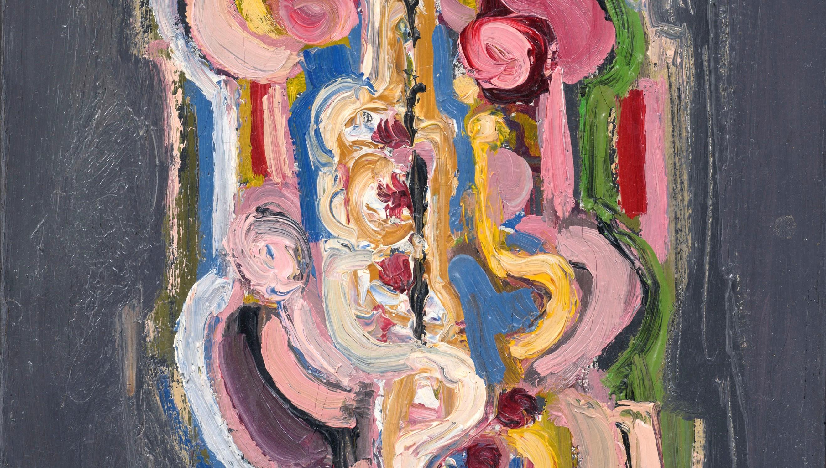 Corps nu et rose, Corneille, 1955 (Modernist Abstract Painting) For Sale 1