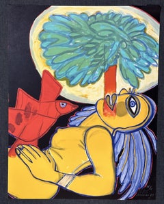 L' arbre extatique, 1981, signierte Lithographie des Künstlers Proof
