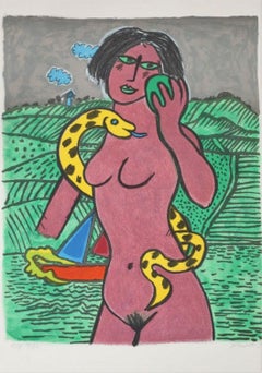 Woman with snake