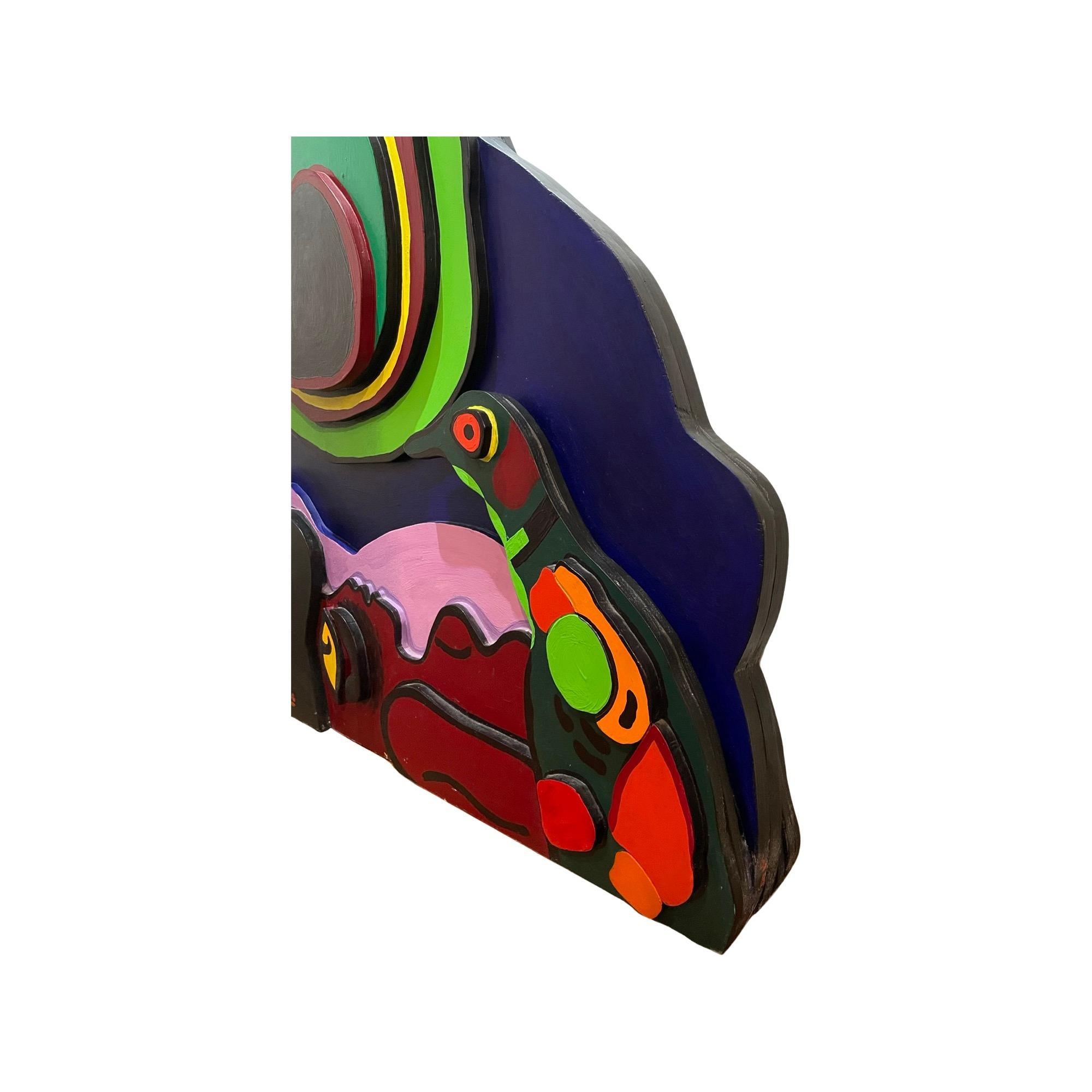 COBRA Post War Expressionist 3 Dimensional Two Sided Large Sculpture COLORFUL  For Sale 1