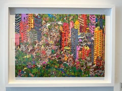 Jungle Metropolis, un'illustrazione di Guillaume Cornet incorniciata di bianco