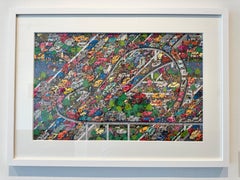 Traffic Jam, a fantastic intricate illustration by Guillaume Cornet white framed