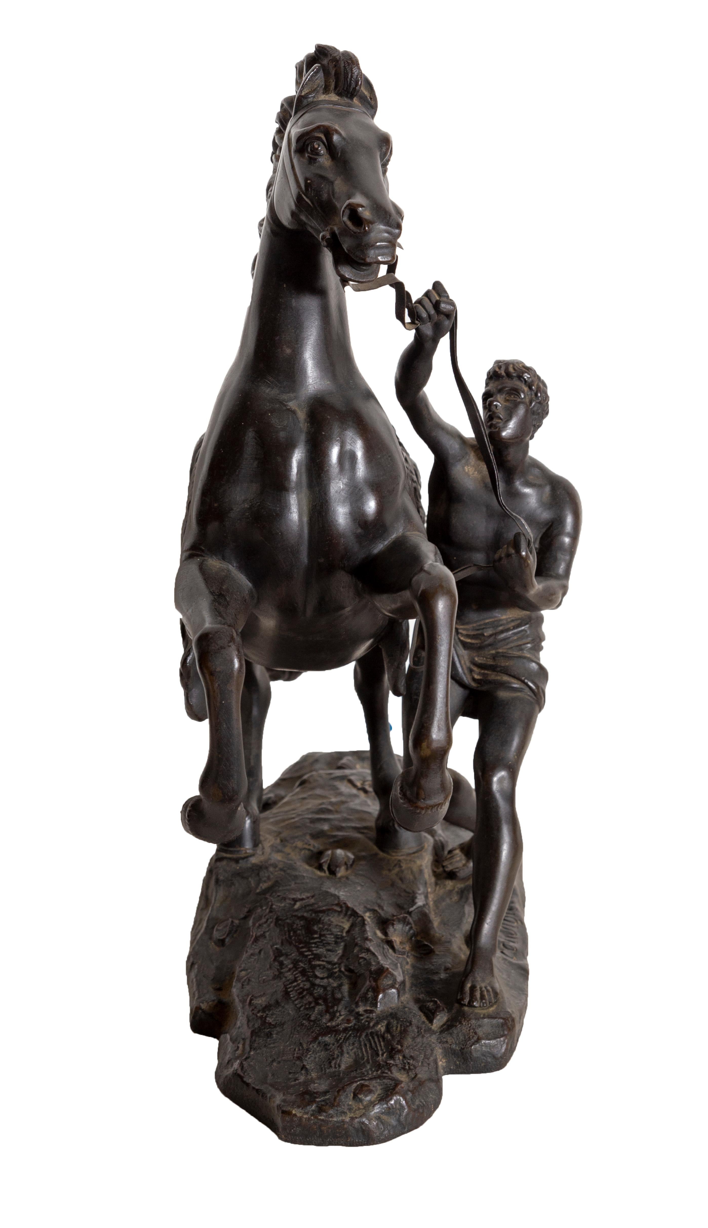 Cheval de Marly, Escultura ecuestre de bronce de Guillaume Coustou en venta 1