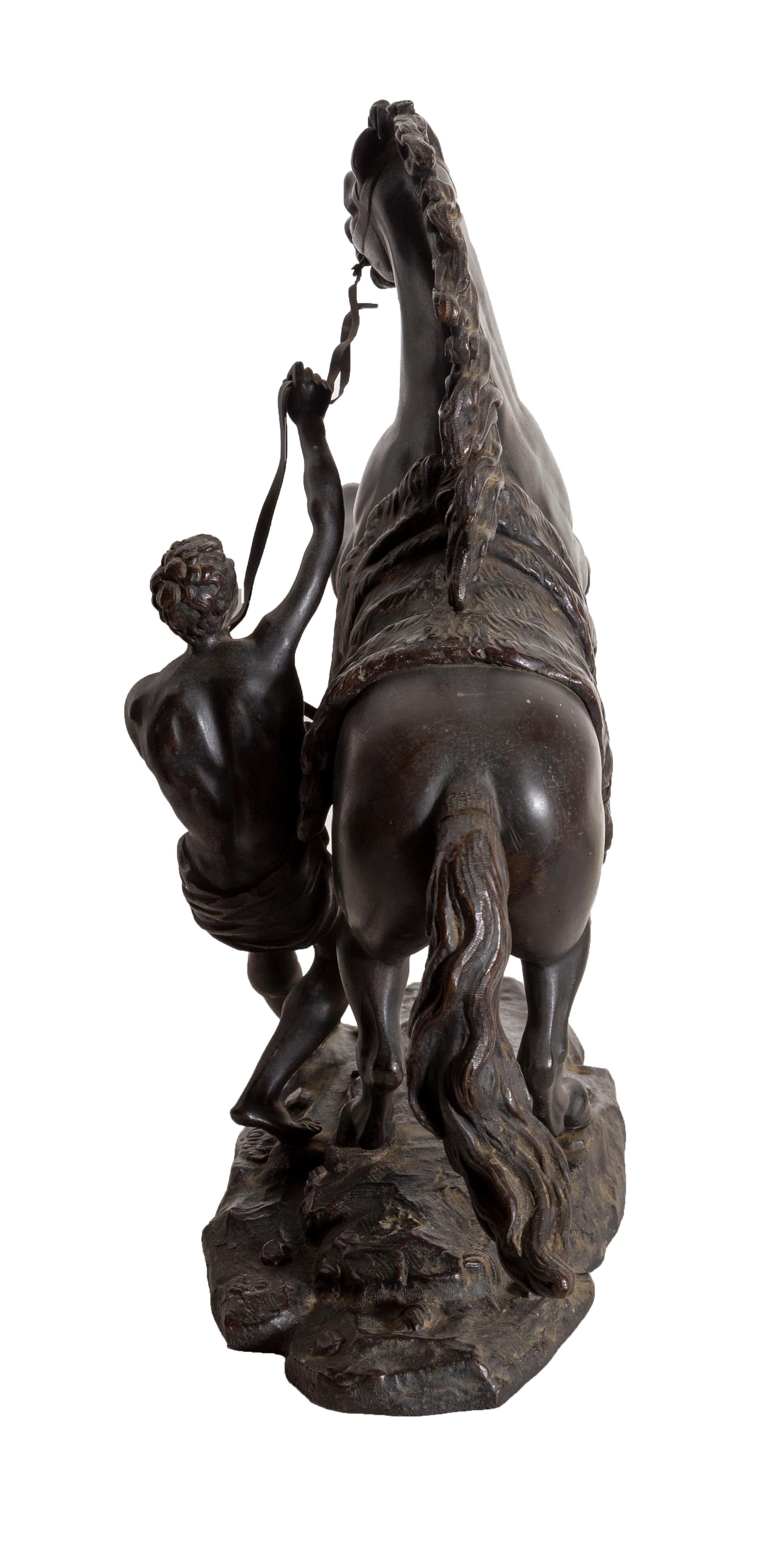 Cheval de Marly, Escultura ecuestre de bronce de Guillaume Coustou en venta 2