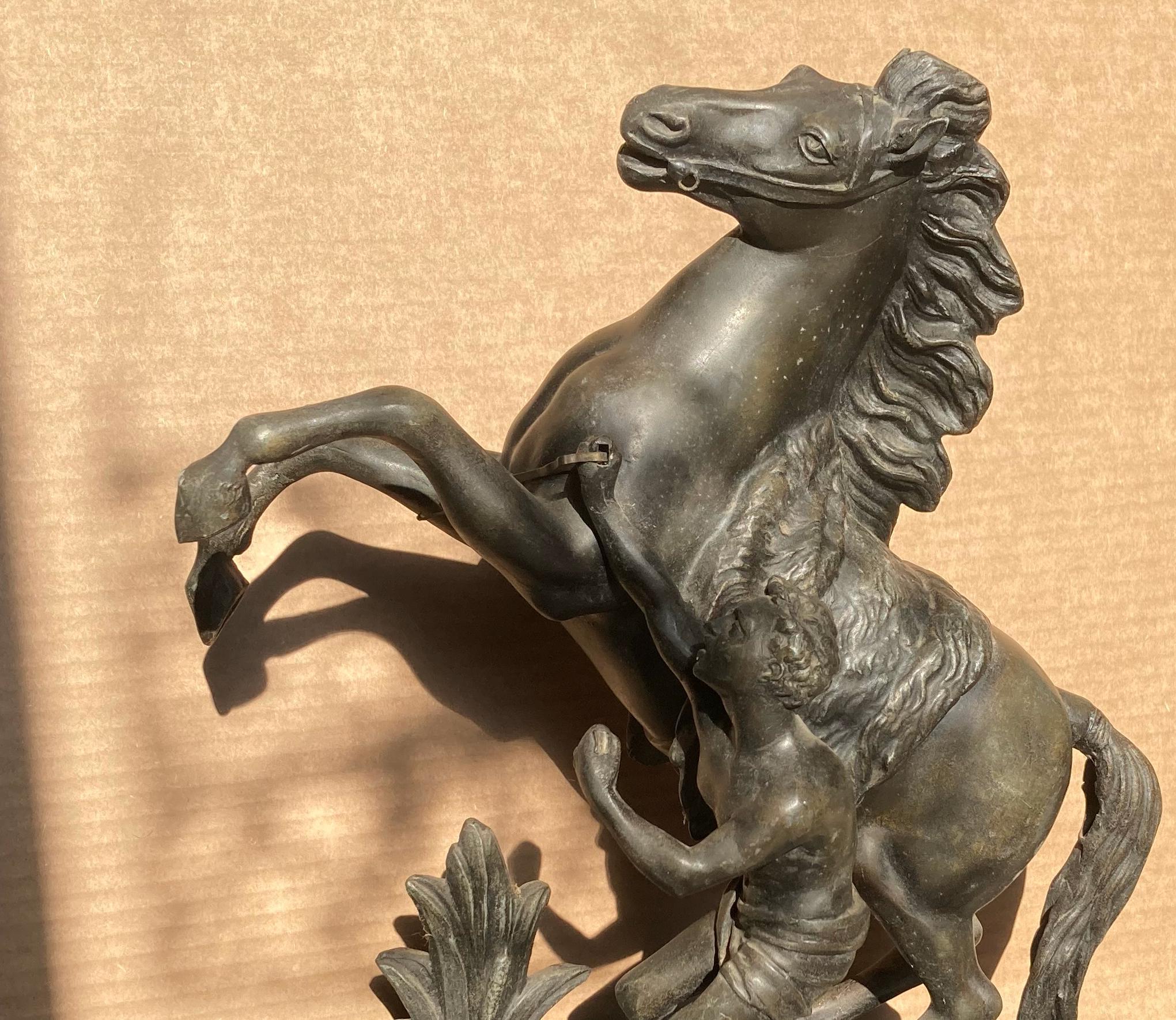 Marly Horse - Gold Figurative Sculpture by Guillaume Coustou