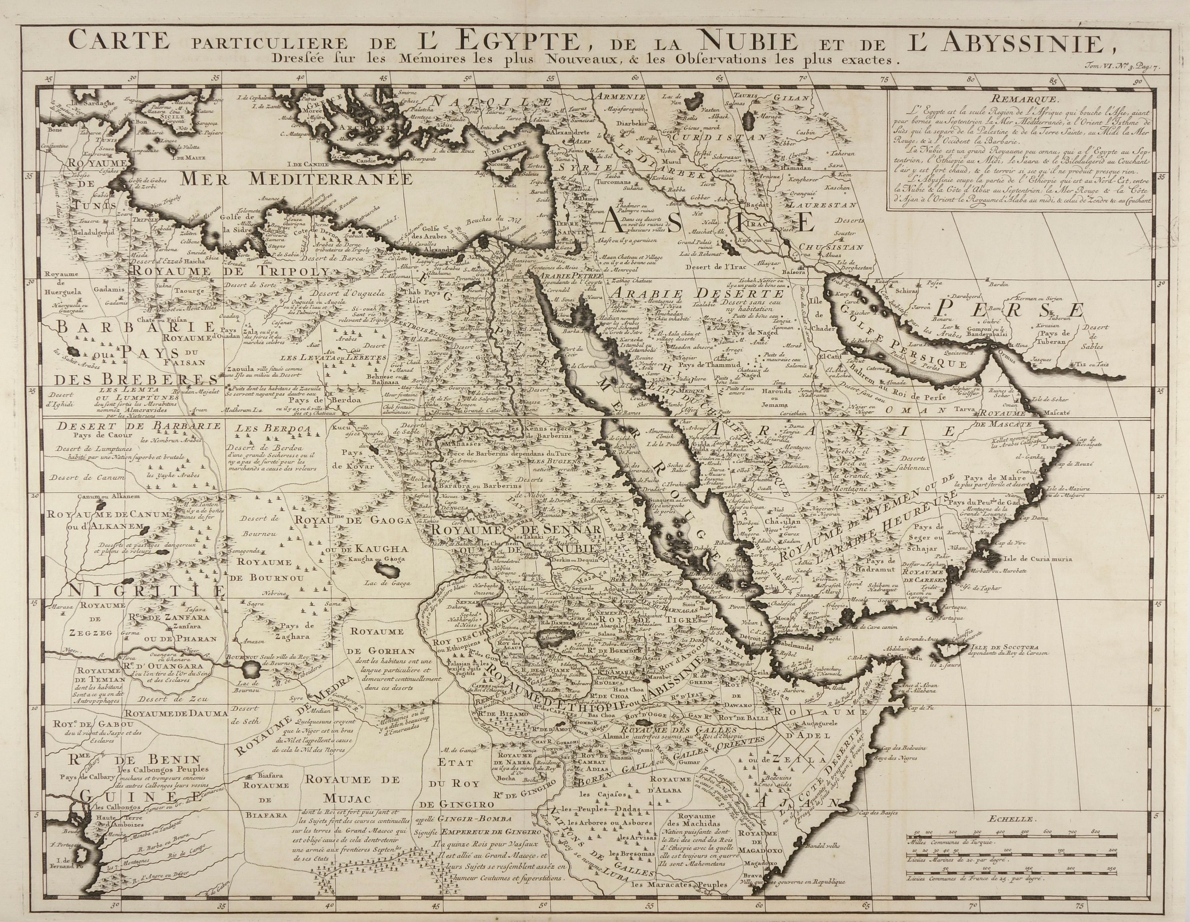 Map of Egypt, Nubia and Part of Abyssinia 