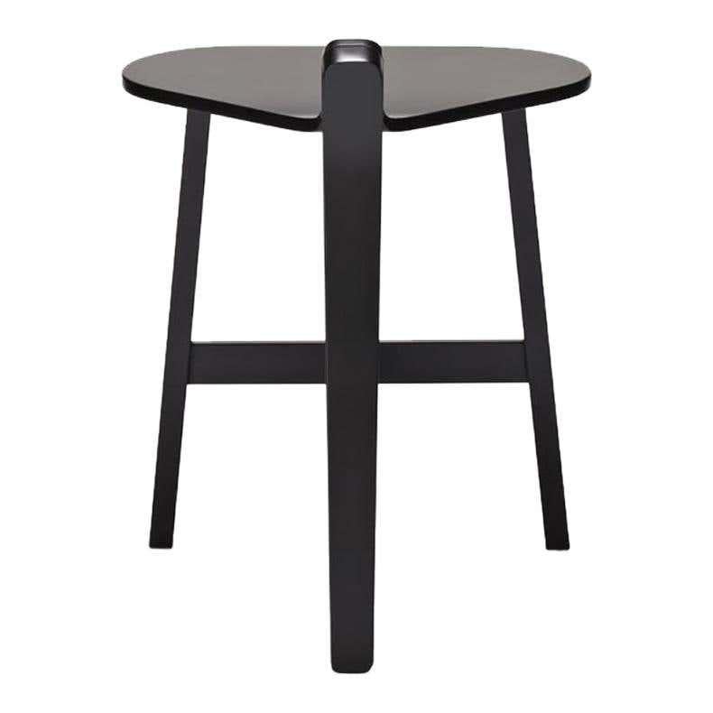 Contemporary Guillaume Delvigne 'Bronco' Black Lacquered Wood Stool by Karakter For Sale