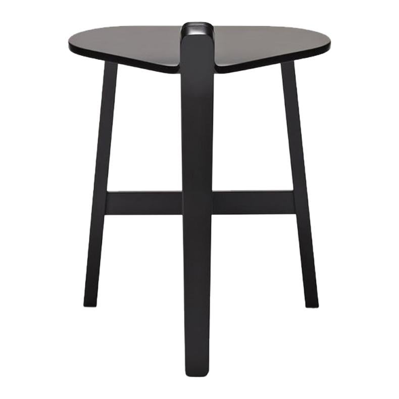Guillaume Delvigne 'Bronco' Black Lacquered Wood Stool