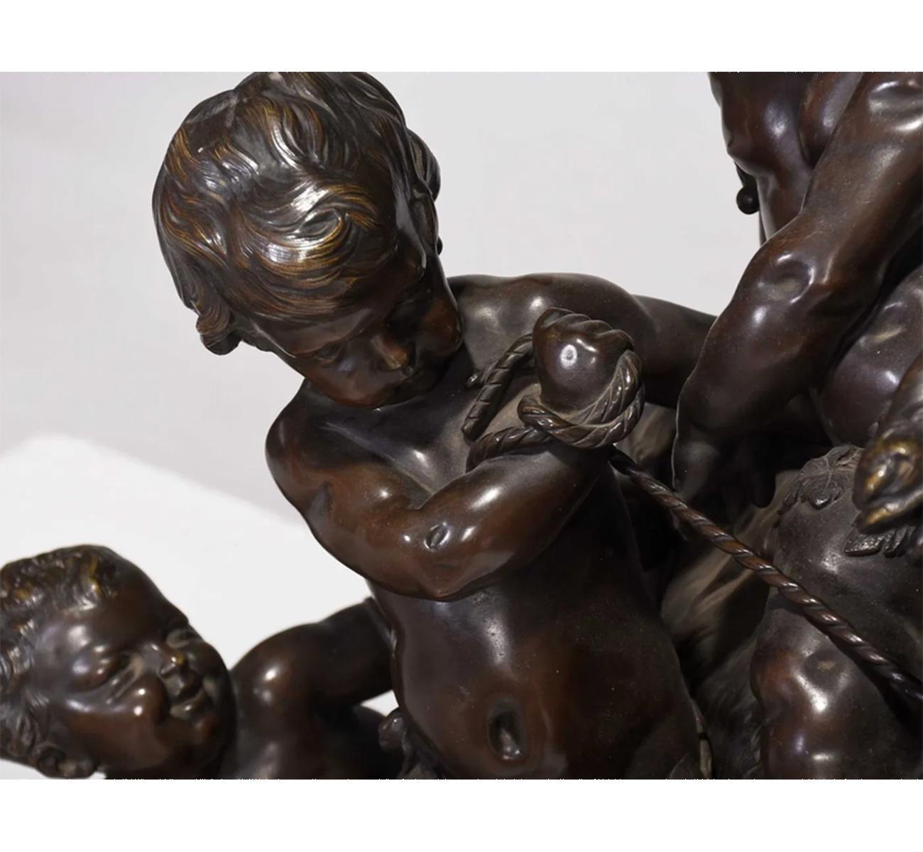Guillaume Denière A  Gruppo figurativo autunnale Bronzo in vendita 3