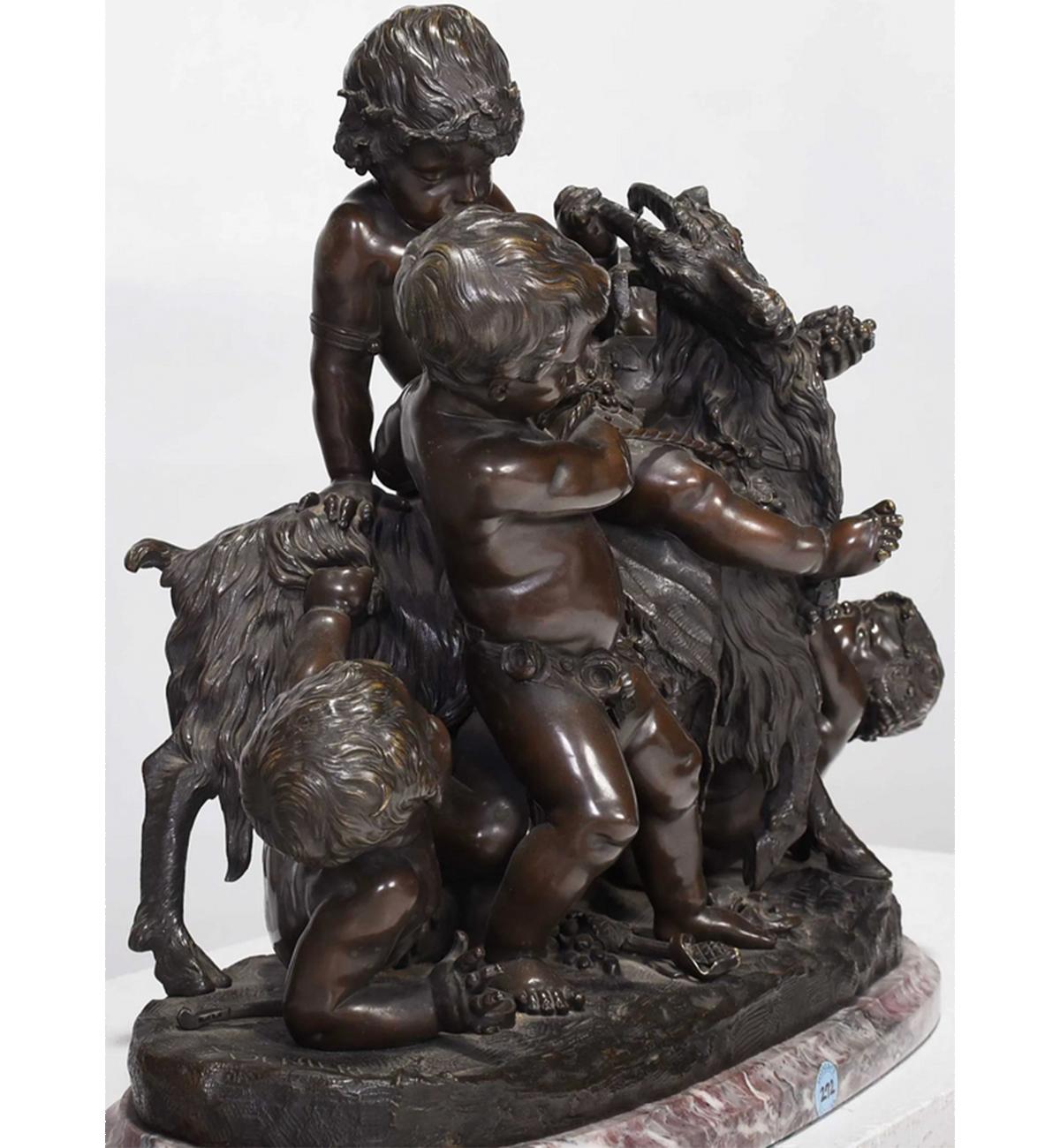 Guillaume Denière A  Gruppo figurativo autunnale Bronzo in vendita 4