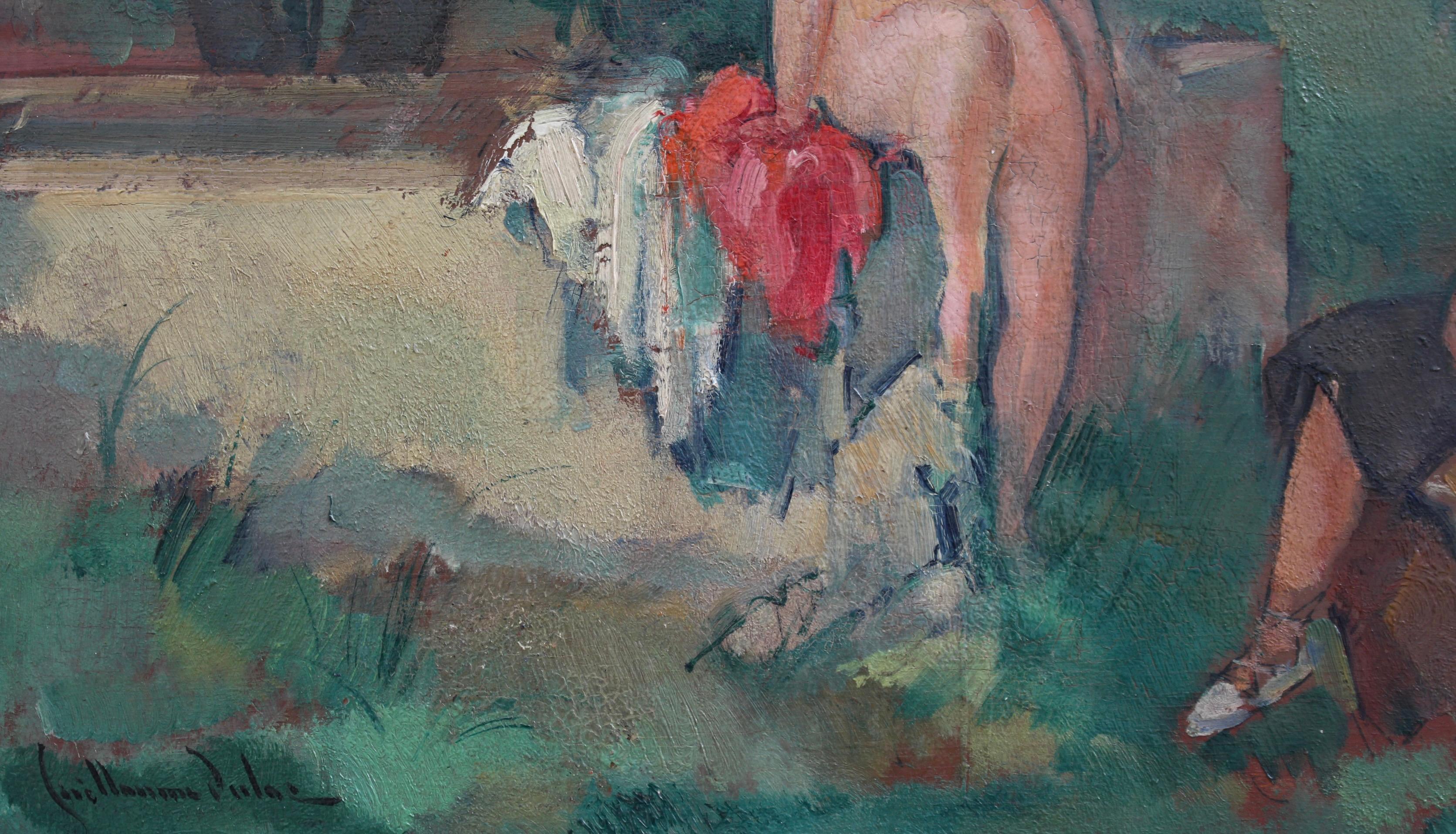 Paisaje con dos bañistas en venta 9