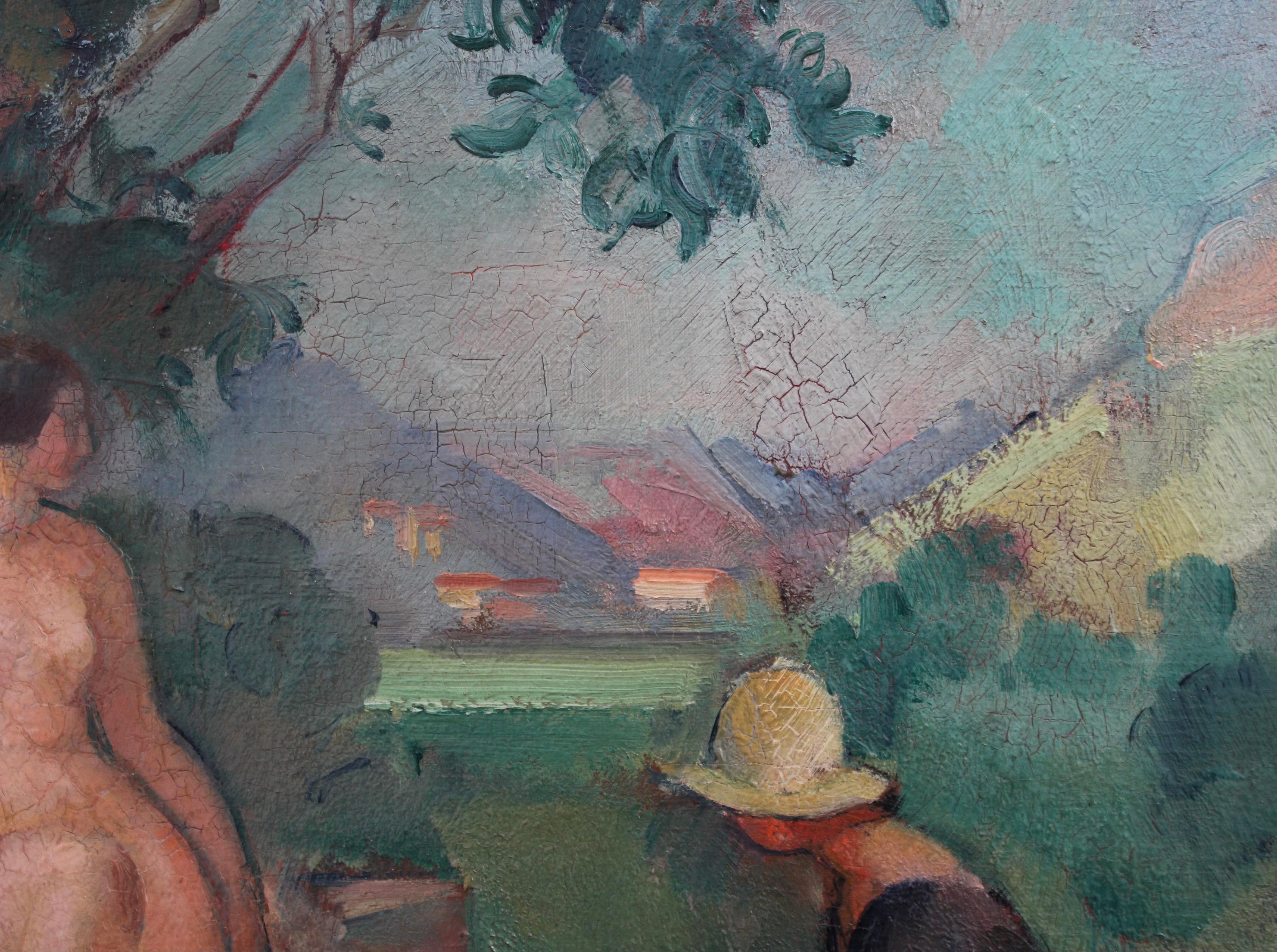 Paisaje con dos bañistas en venta 14