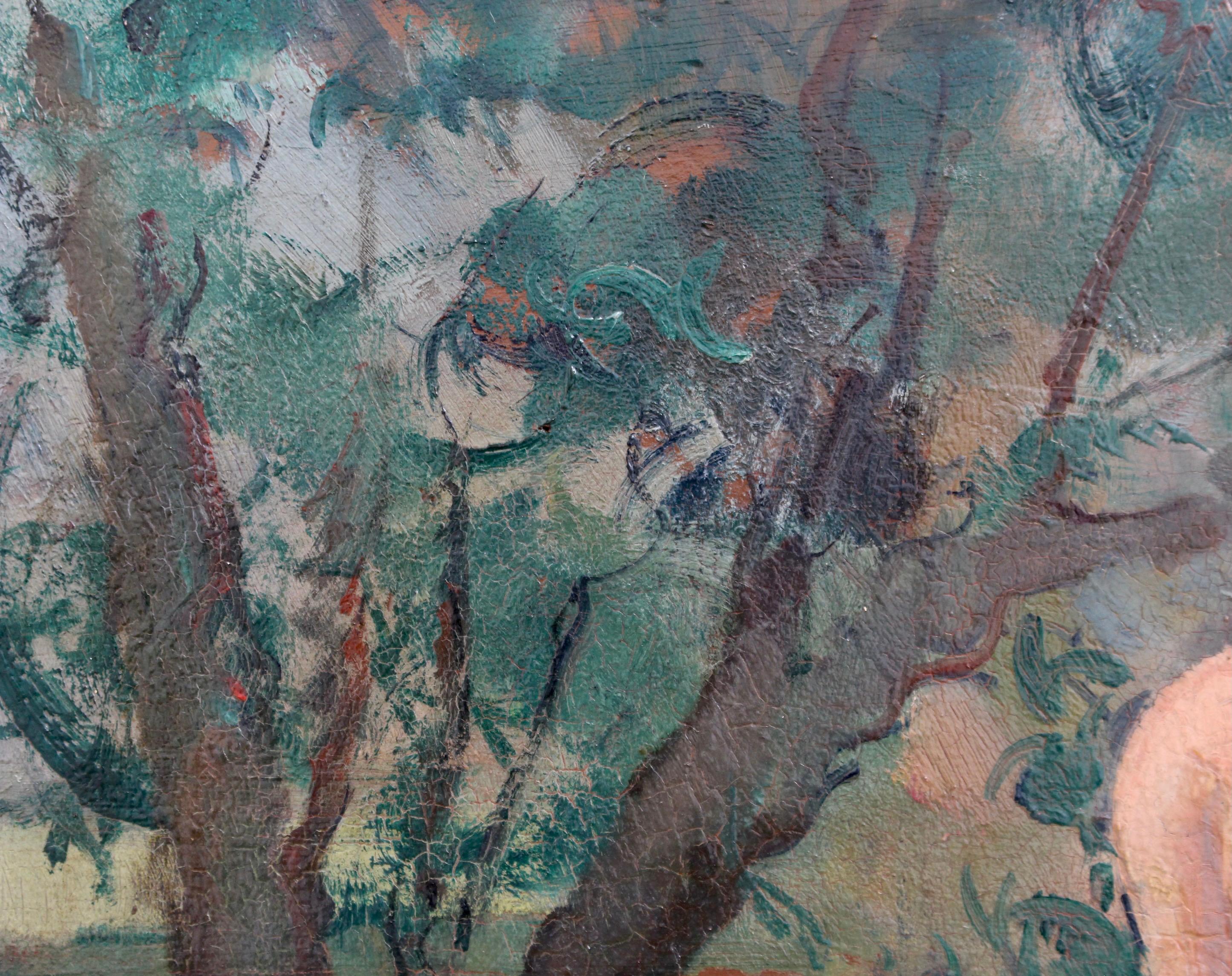 Paisaje con dos bañistas en venta 16