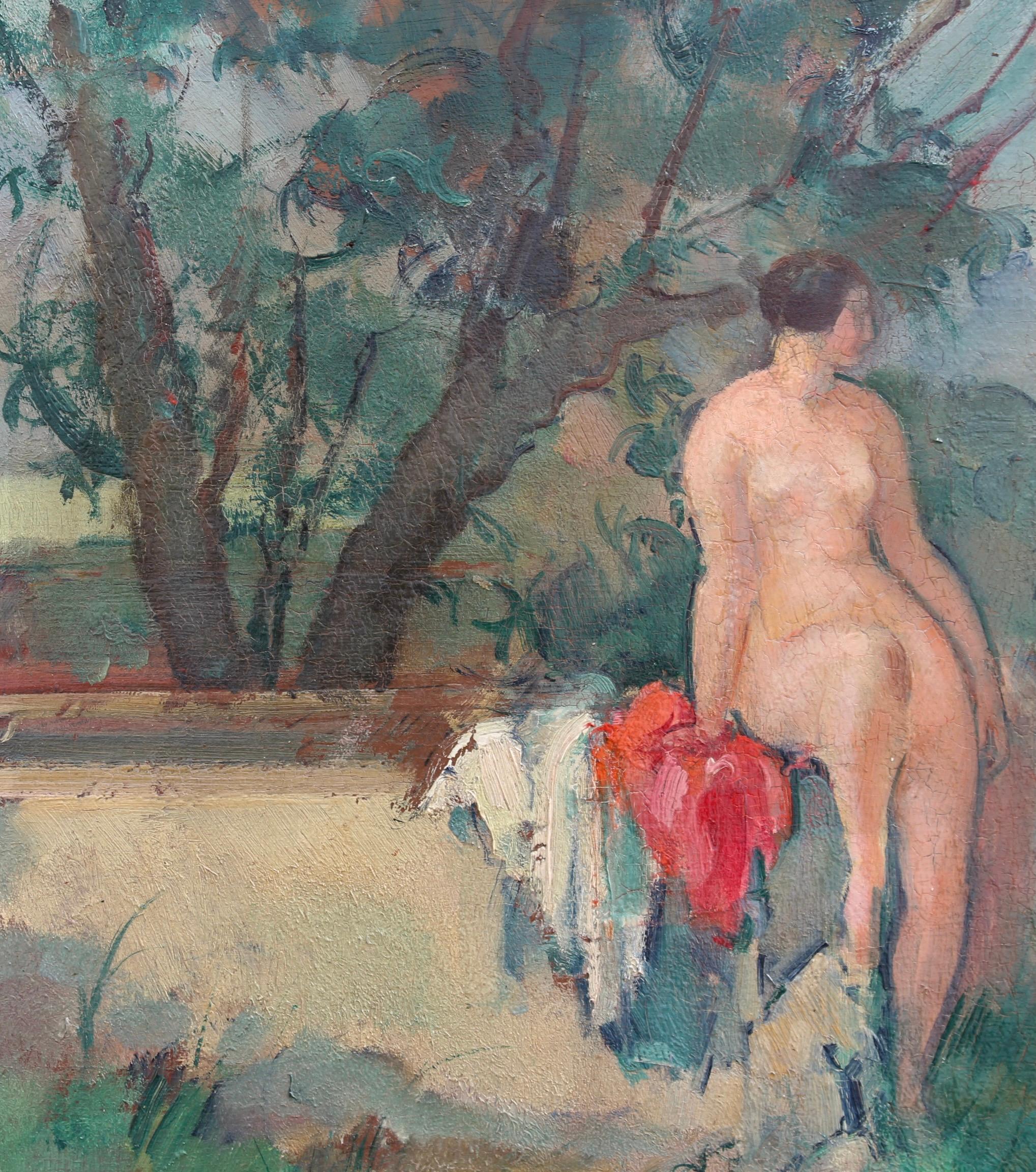 Paisaje con dos bañistas en venta 2