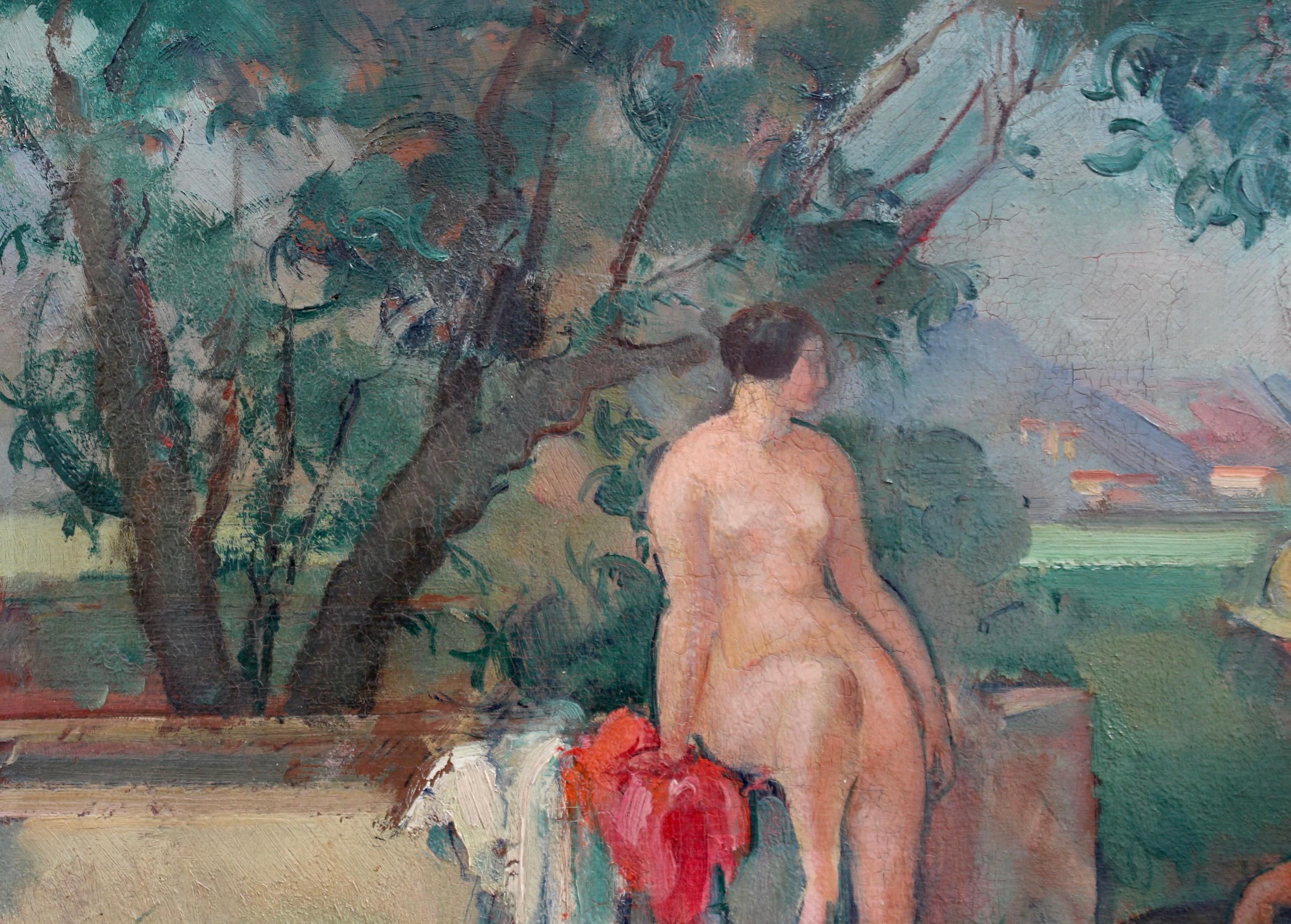 Paisaje con dos bañistas en venta 4