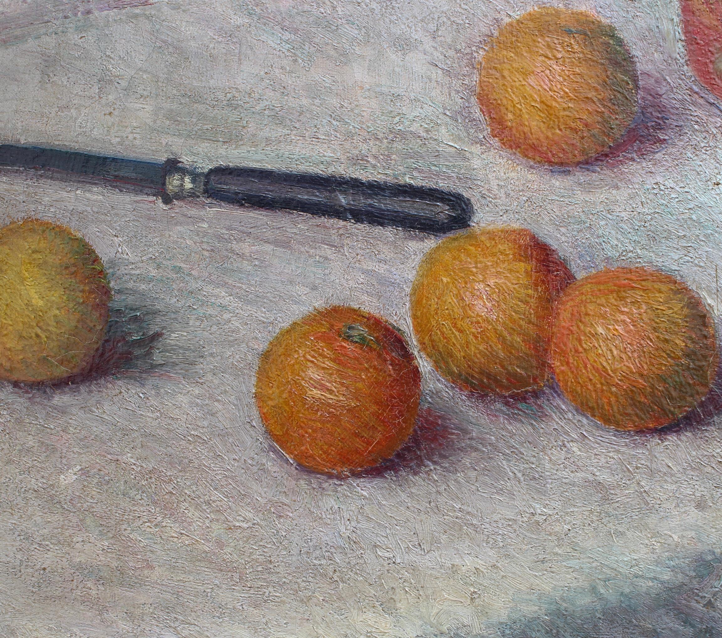 'Oranges and Apples', Oil on Canvas Still Life Painting For Sale 8