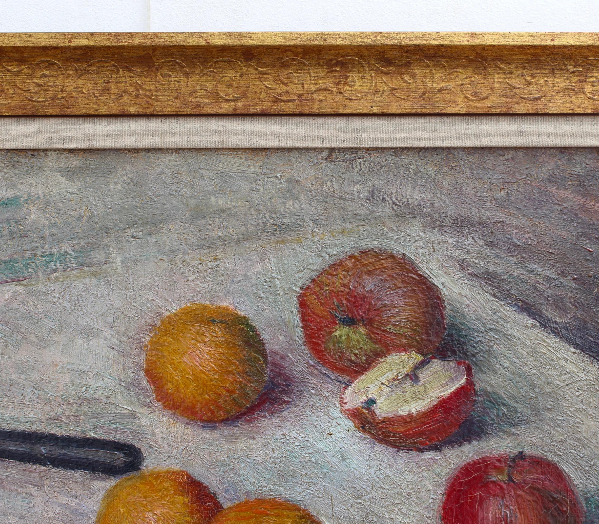 naturaleza muerta con manzanas