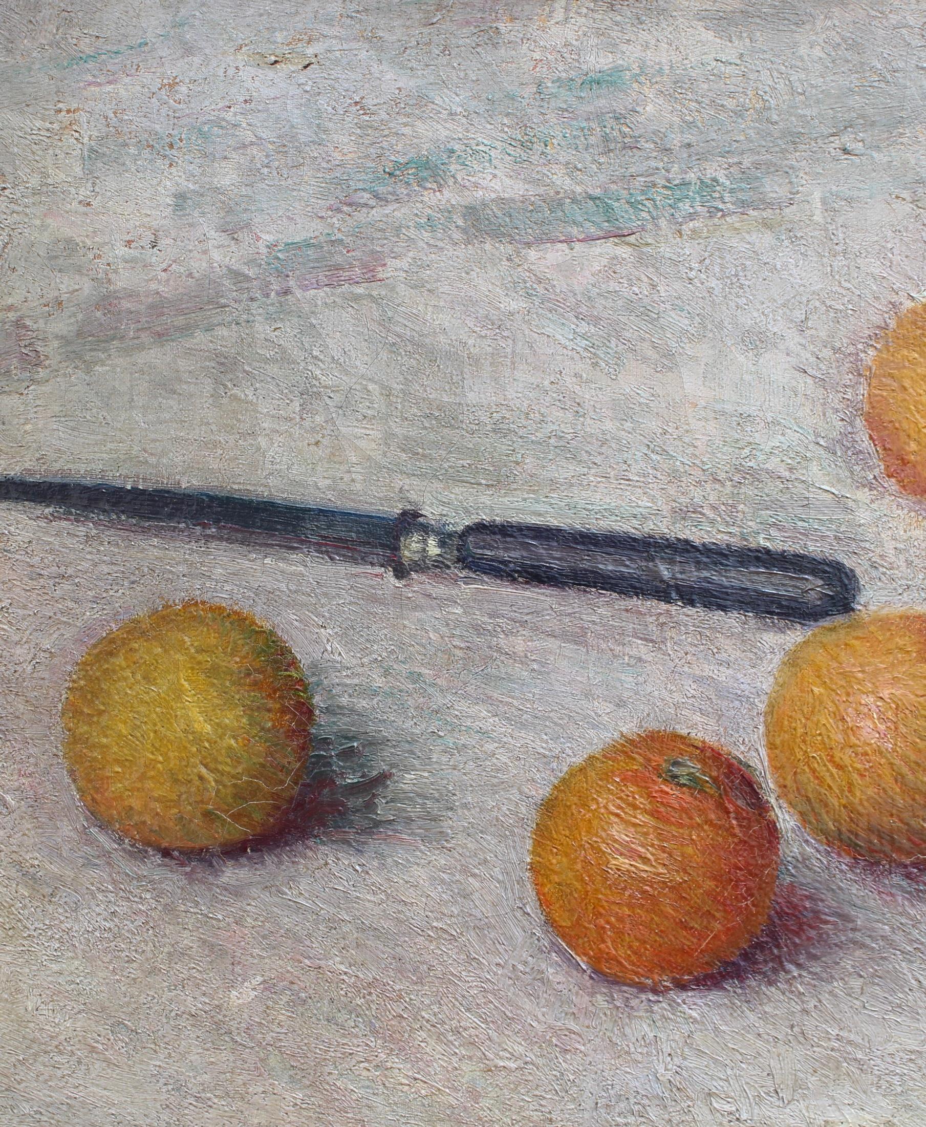 'Oranges and Apples', Oil on Canvas Still Life Painting For Sale 6