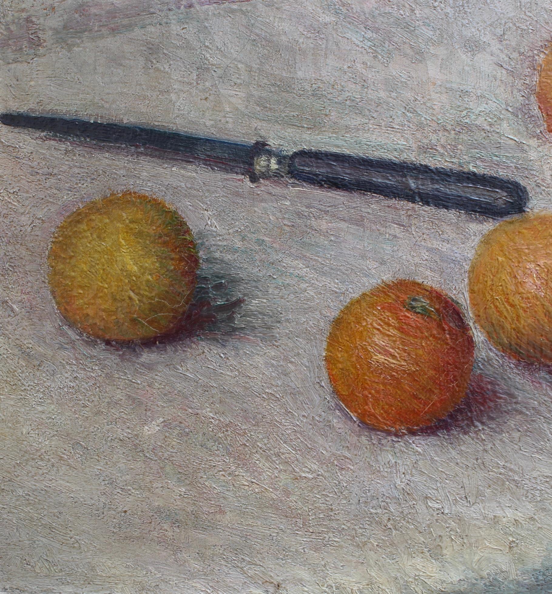 'Oranges and Apples', Oil on Canvas Still Life Painting For Sale 7