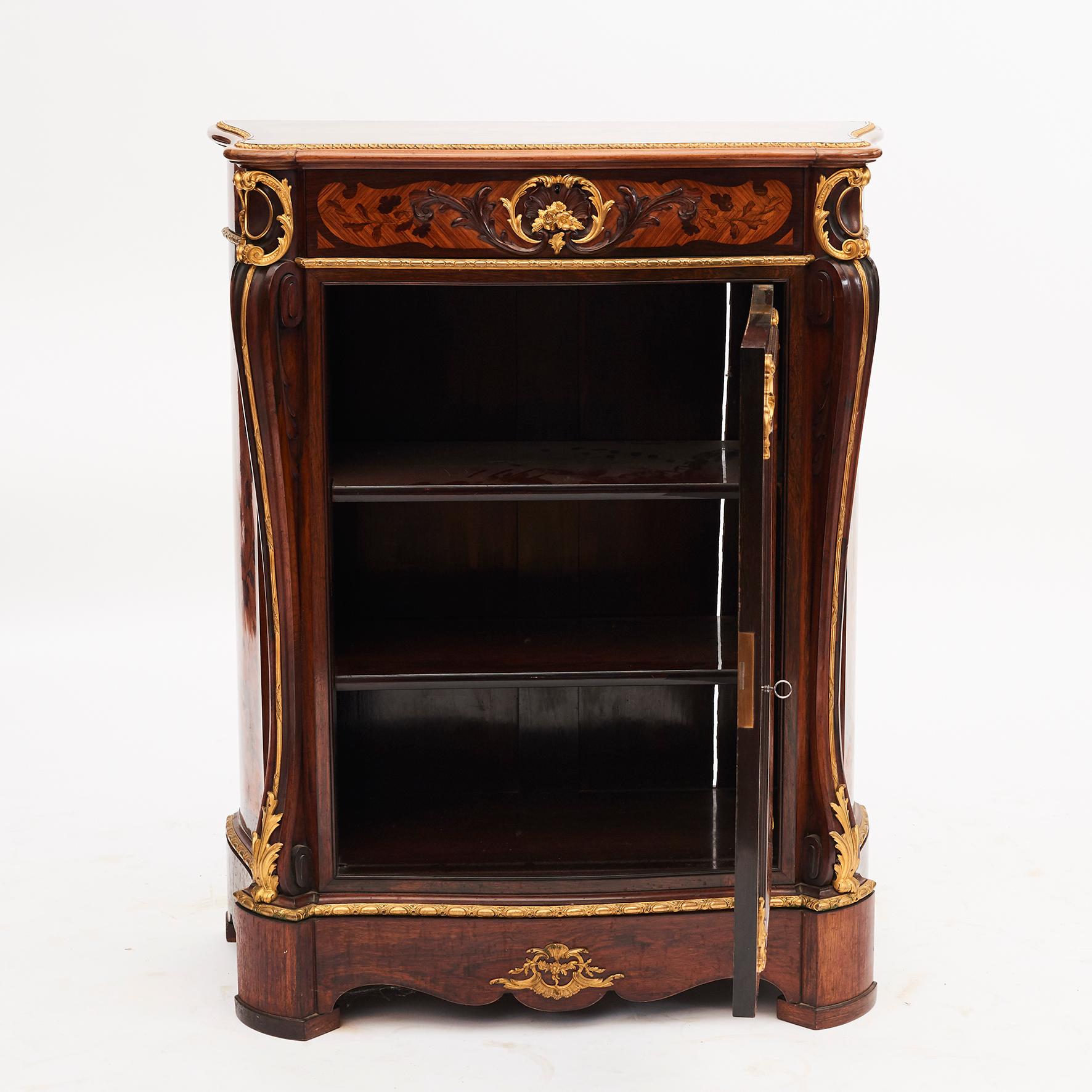 French Guillaume Grohe antique Napoleon III Cabinet  For Sale