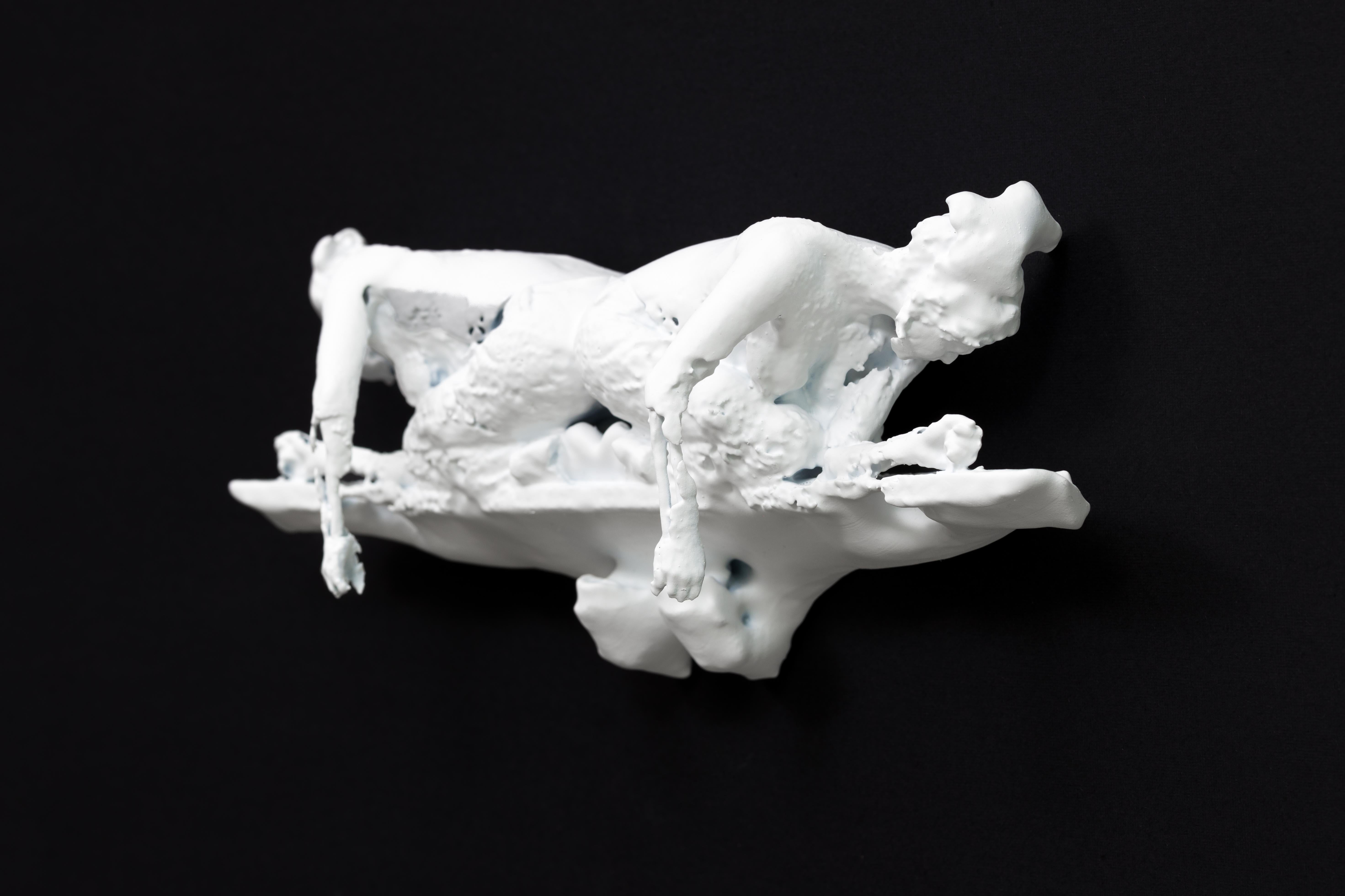 Extrapolation 6 - Black Figurative Sculpture by Guillaume Lachapelle