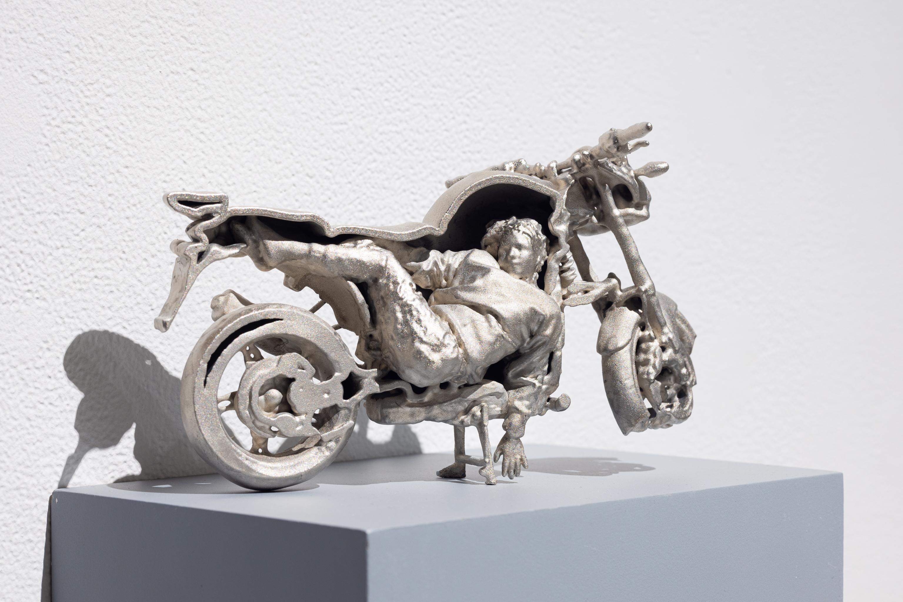 Guillaume Lachapelle Figurative Sculpture - La Naissance Sculpture, 3D Printed, Geometric, Contemporary, 2023