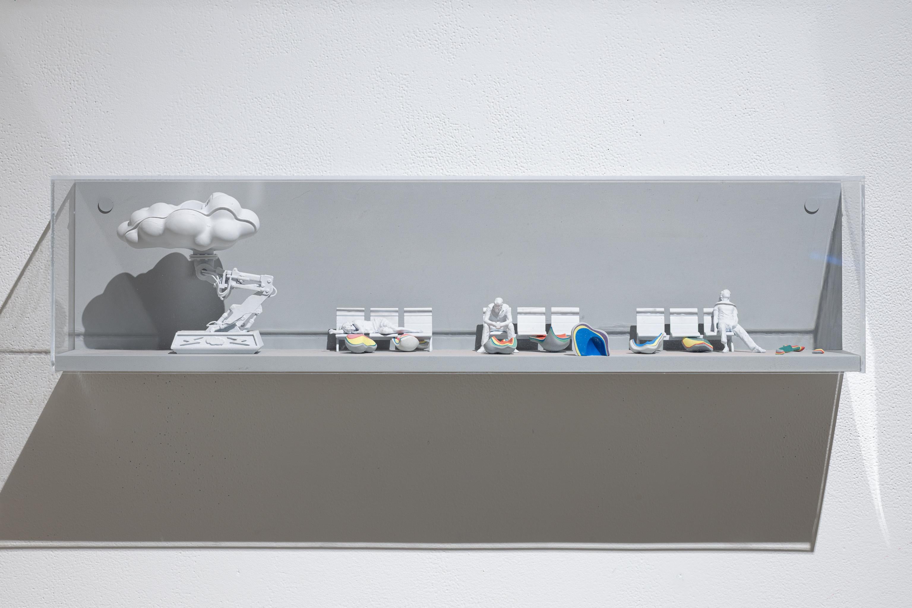 Guillaume Lachapelle Figurative Sculpture - Nuage Sans Nom 1 Sculpture, 3D Printed, Geometric, 25.5x6x5 in