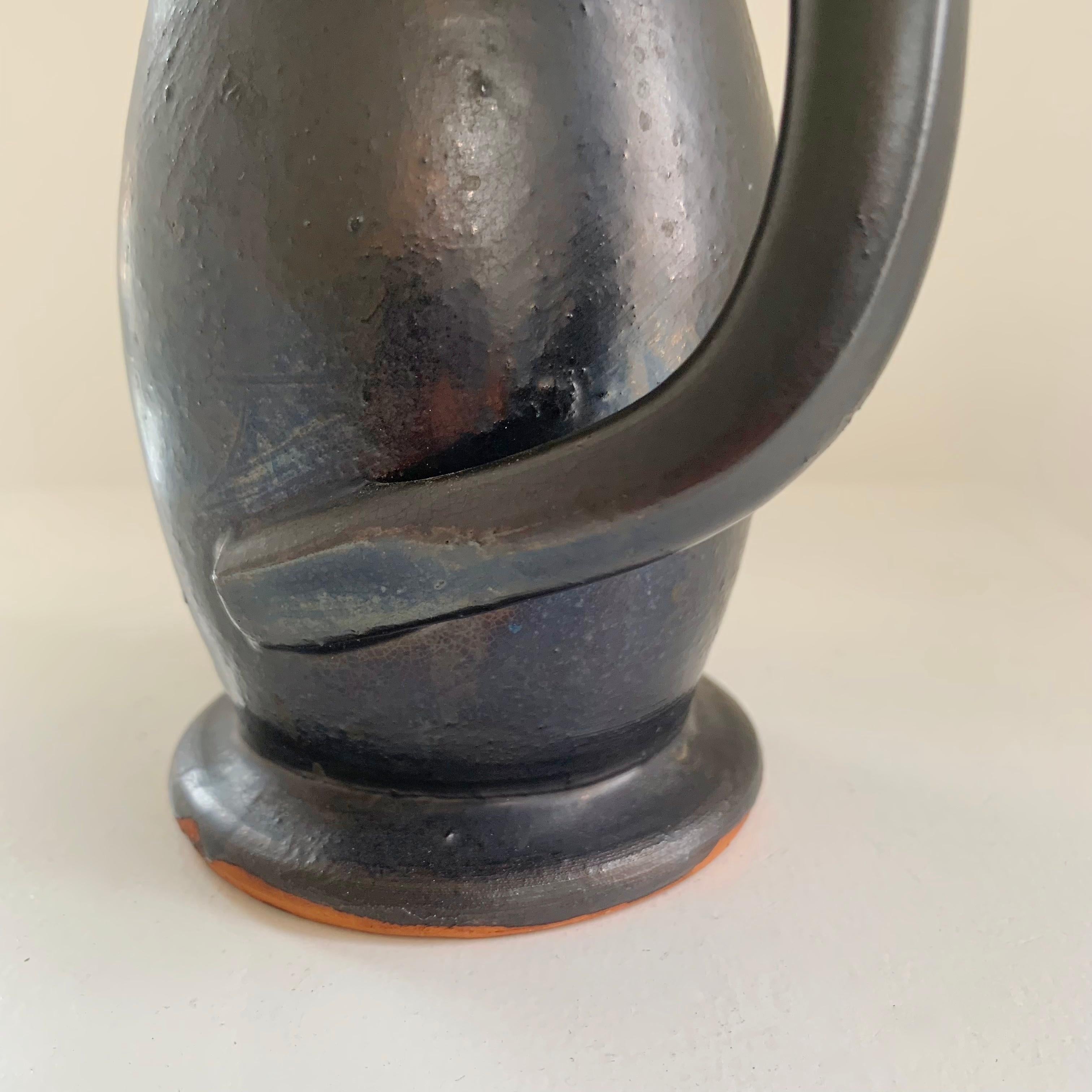 Guillaume Met De Penninghen Antropomorphic Ceramic Vase, circa 1950, France. For Sale 4
