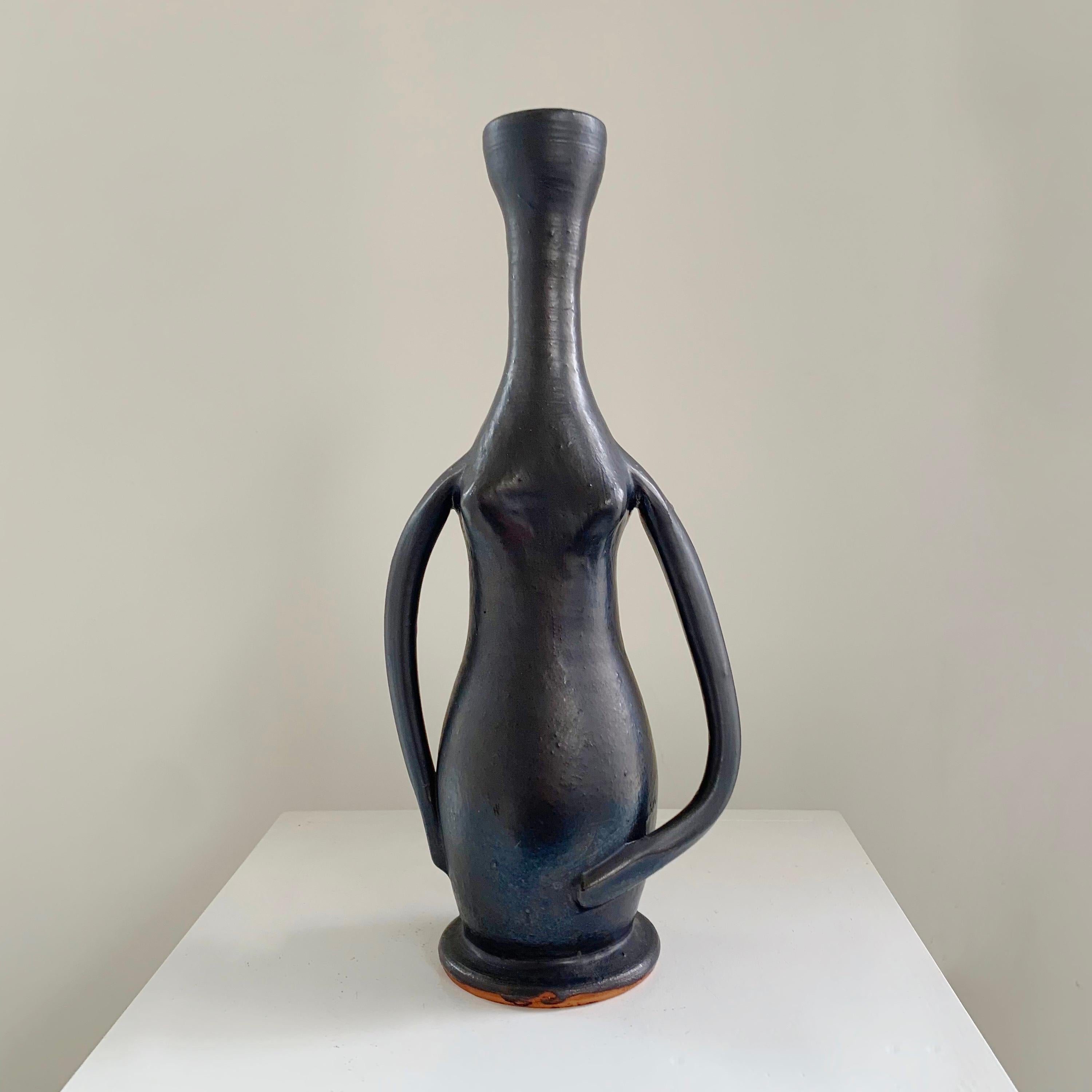 Guillaume Met De Penninghen Antropomorphic Ceramic Vase, circa 1950, France. For Sale 11