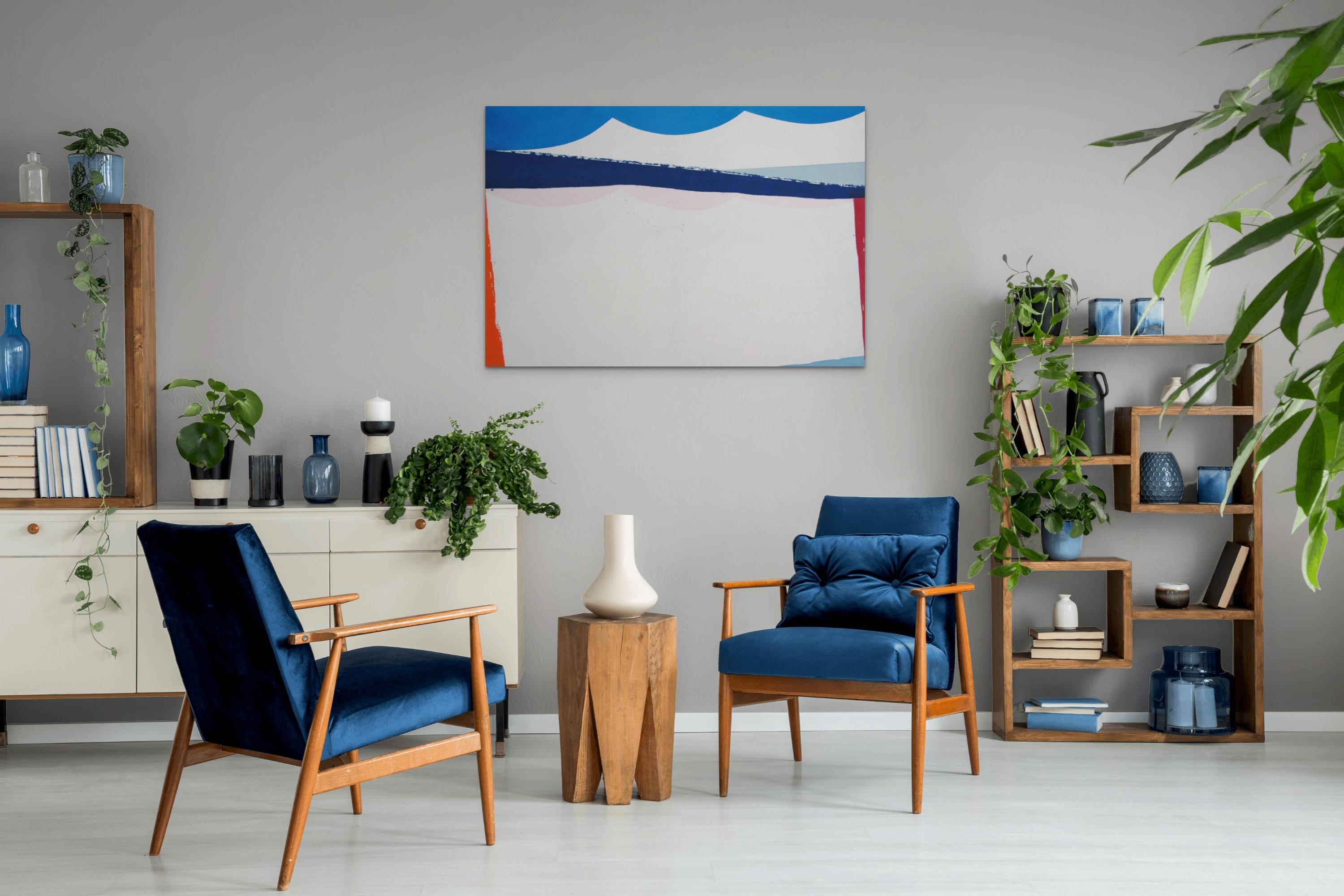 A L'Horizon 02 (Pittura astratta) - Painting di Guillaume Moschini