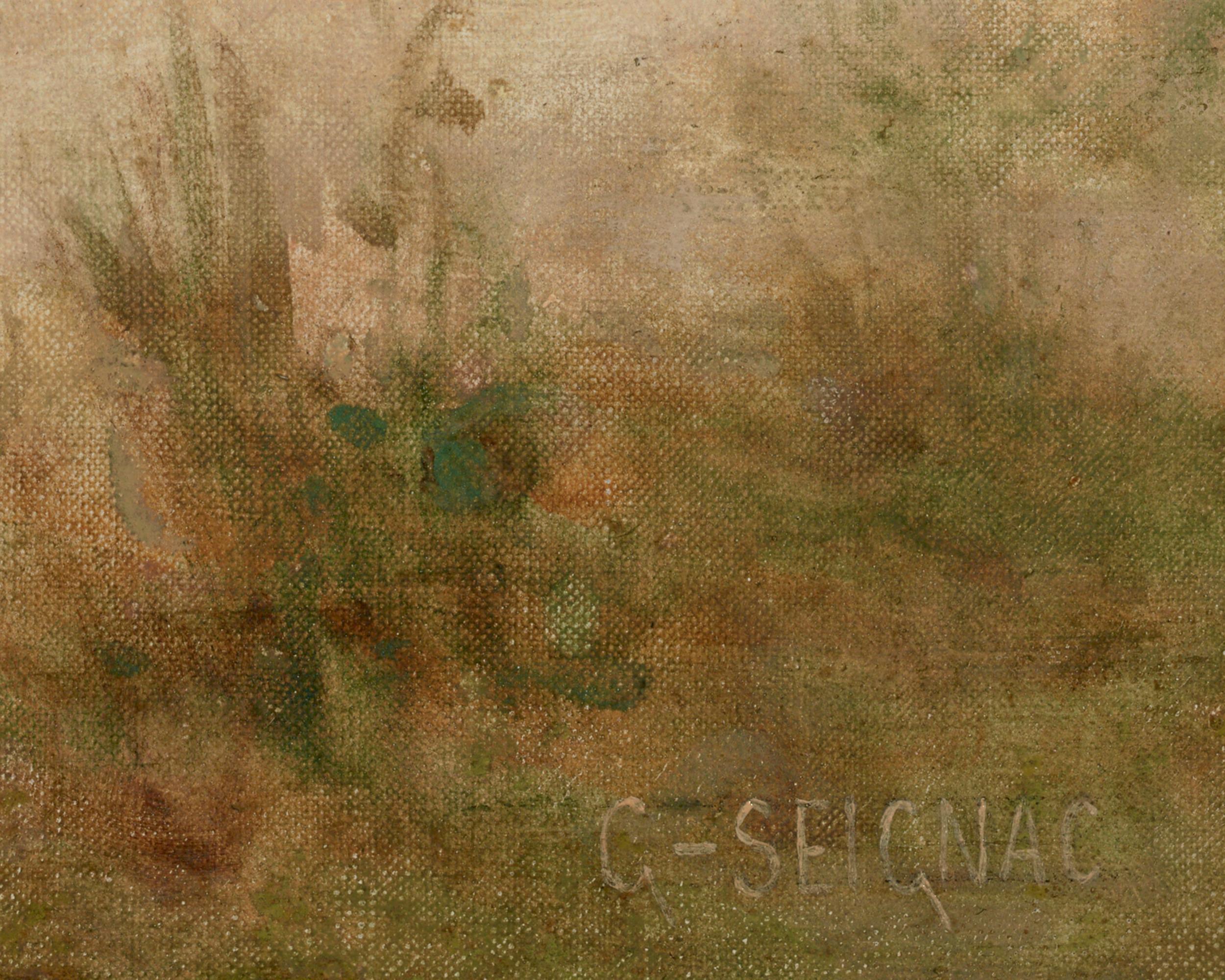 Solitudine - Nude Painting Marrone di Guillaume Seignac
