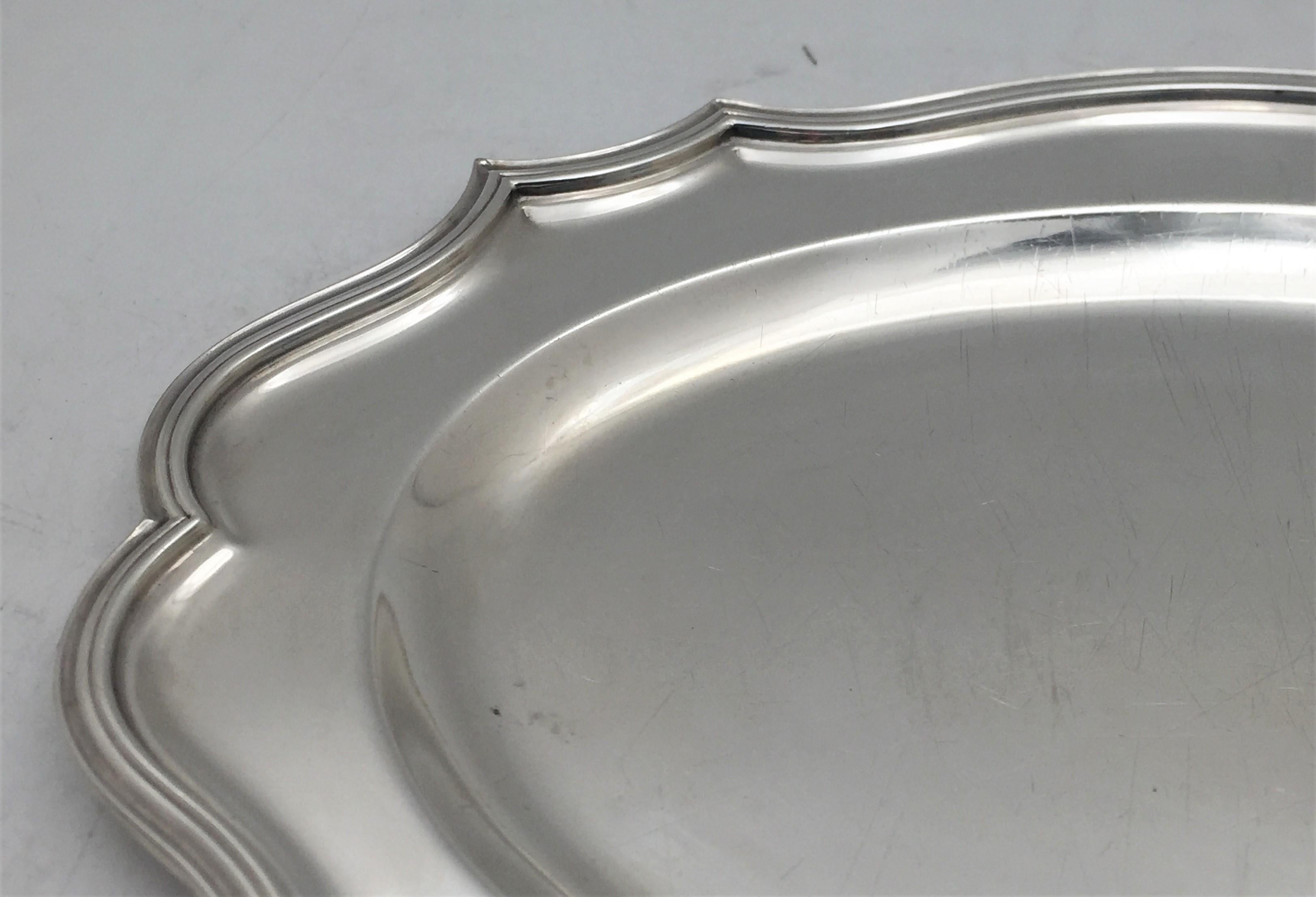 Mid-20th Century Guille English Sterling Silver 1939 Tray in Mid-Century Modern Style For Sale