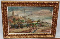 Escena de pesca - Acuarela sobre papel - Año 1965