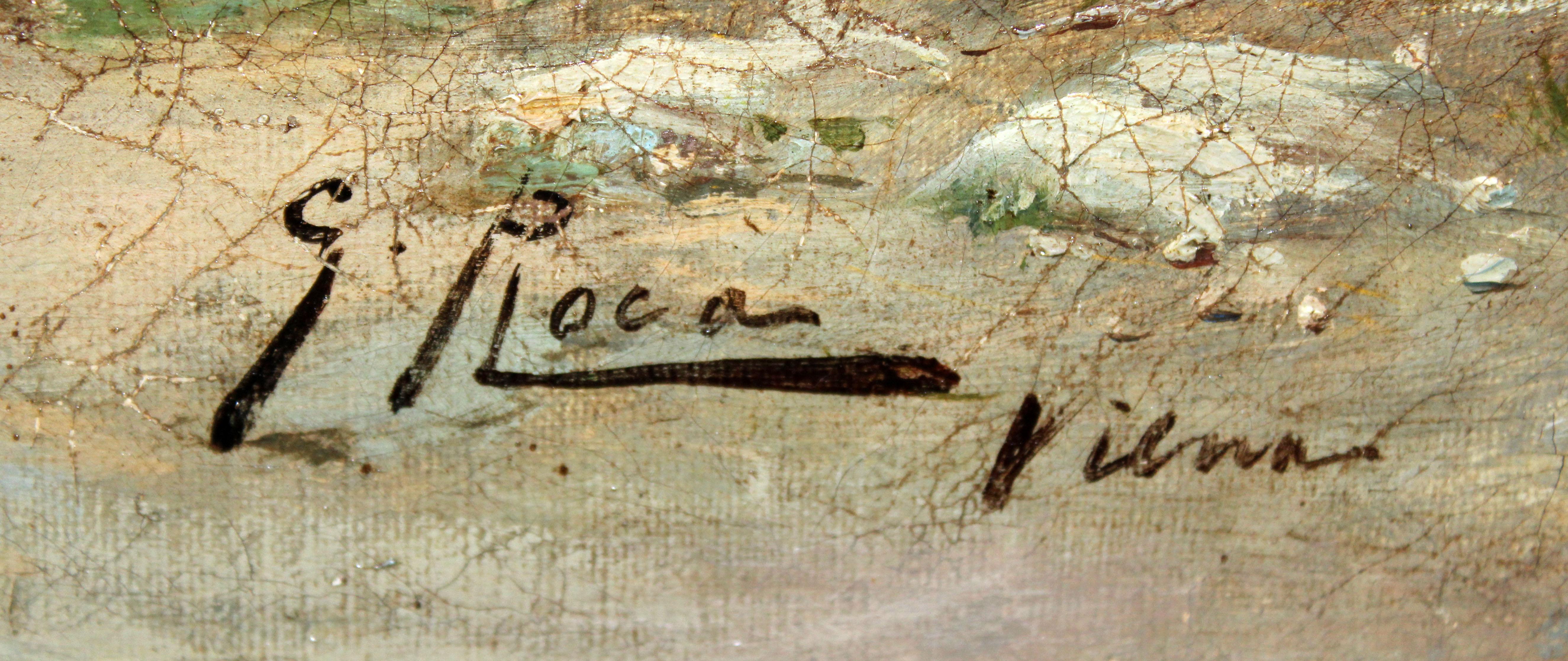 Óleo sobre tela - Paisaje de Viena im Angebot 3