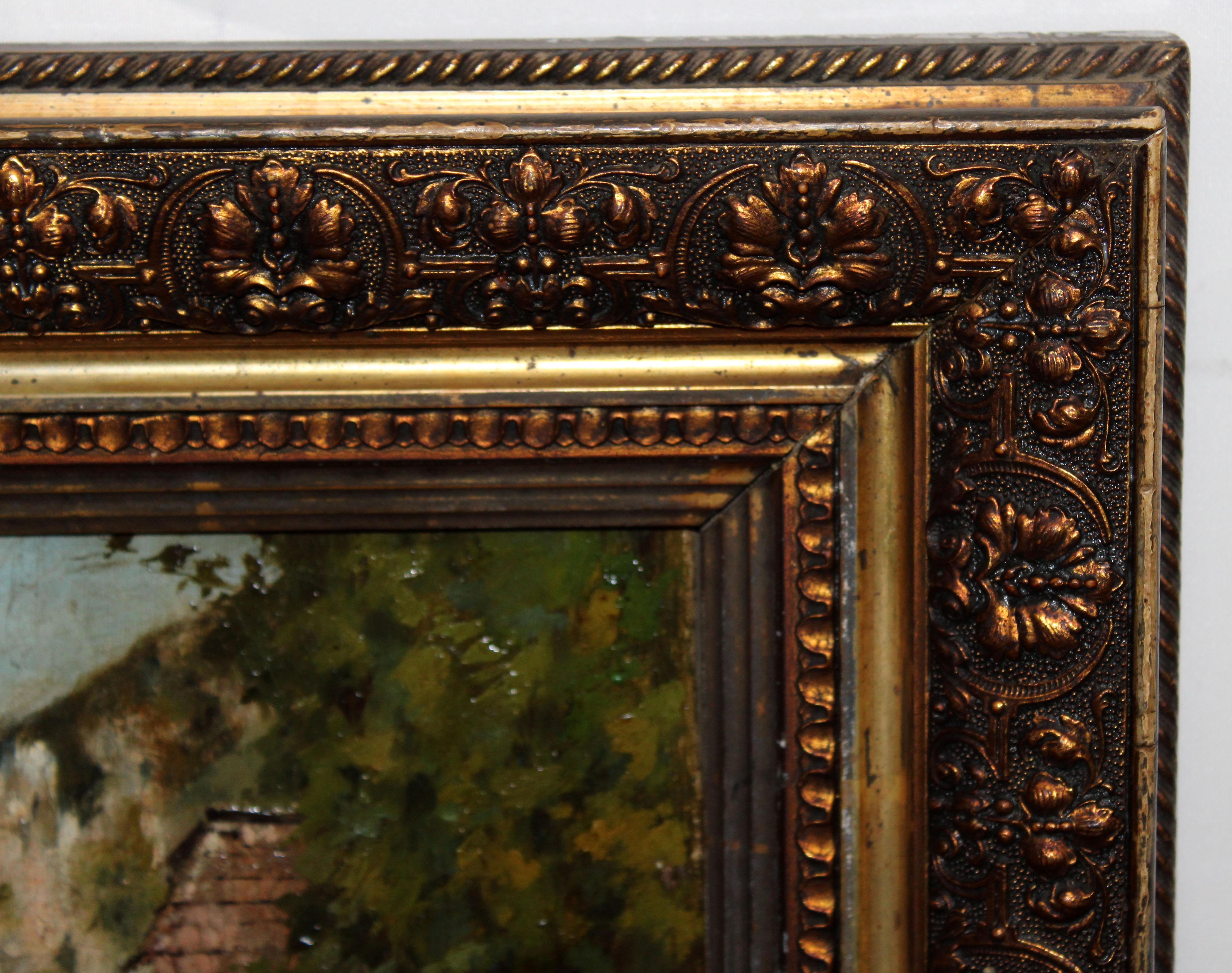 Óleo sobre tela - Paisaje de Viena im Angebot 4