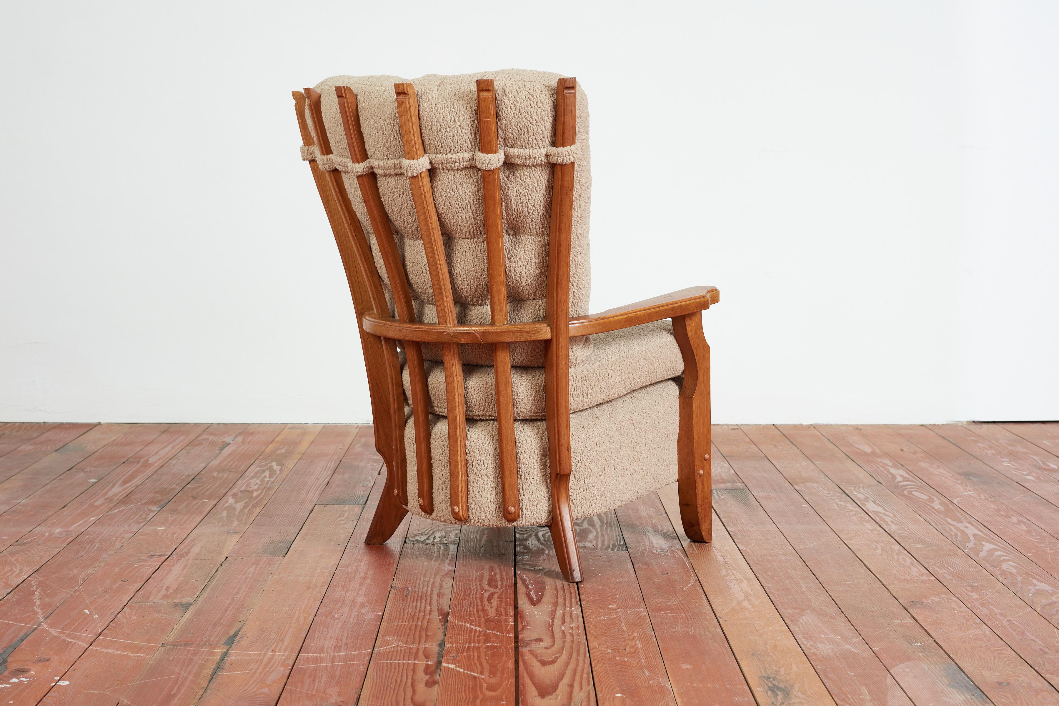 Mid-20th Century Guillereme et Chambron Chair  For Sale