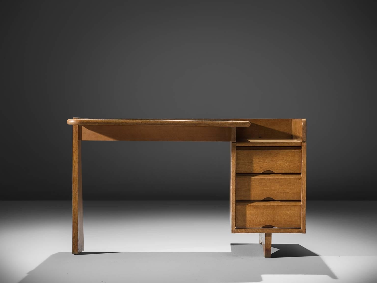 French Guillerme & Chambron Oak Freestanding Desk