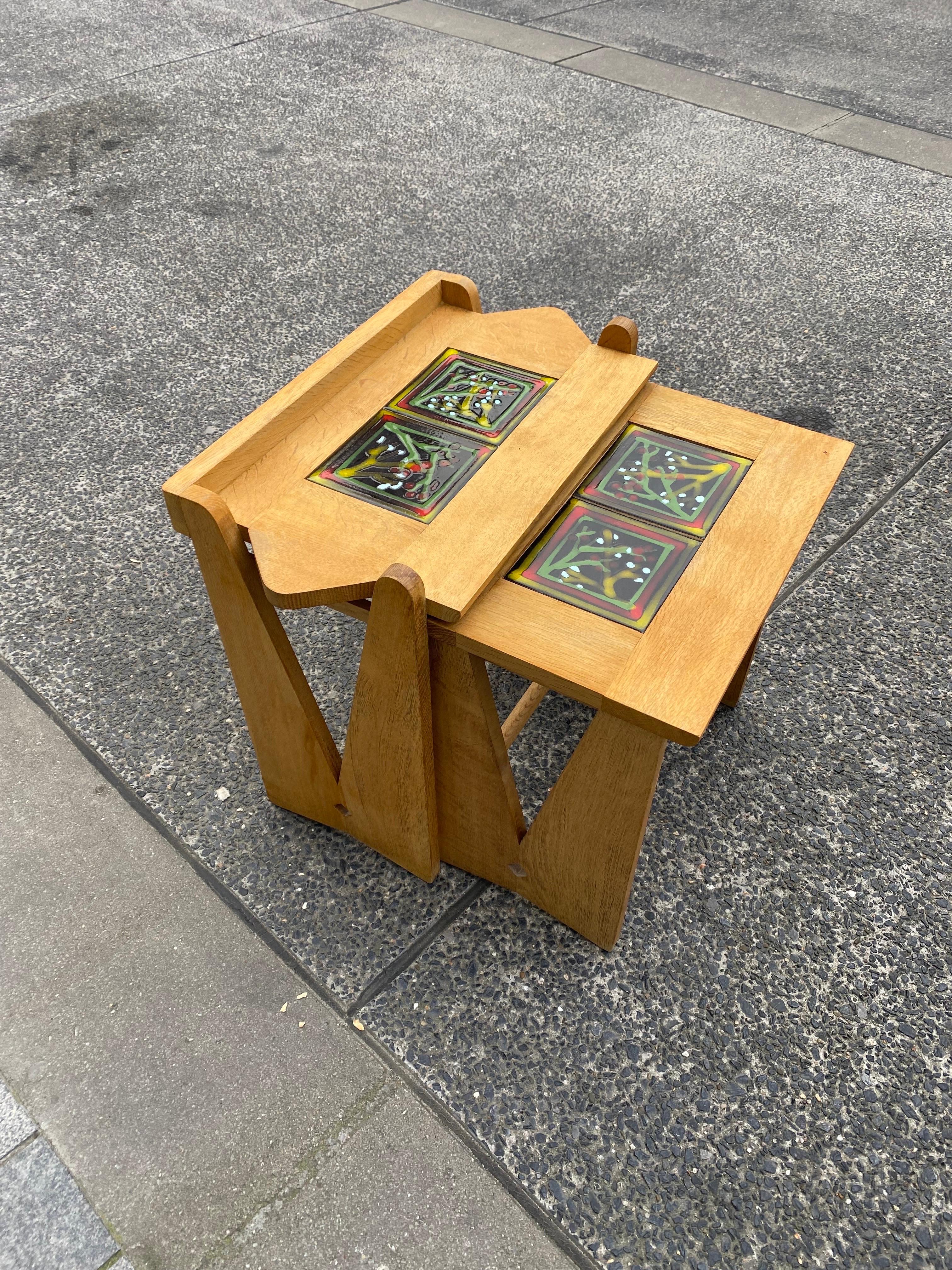 Guillerme and Chambron, 2 nesting tables, Edition 