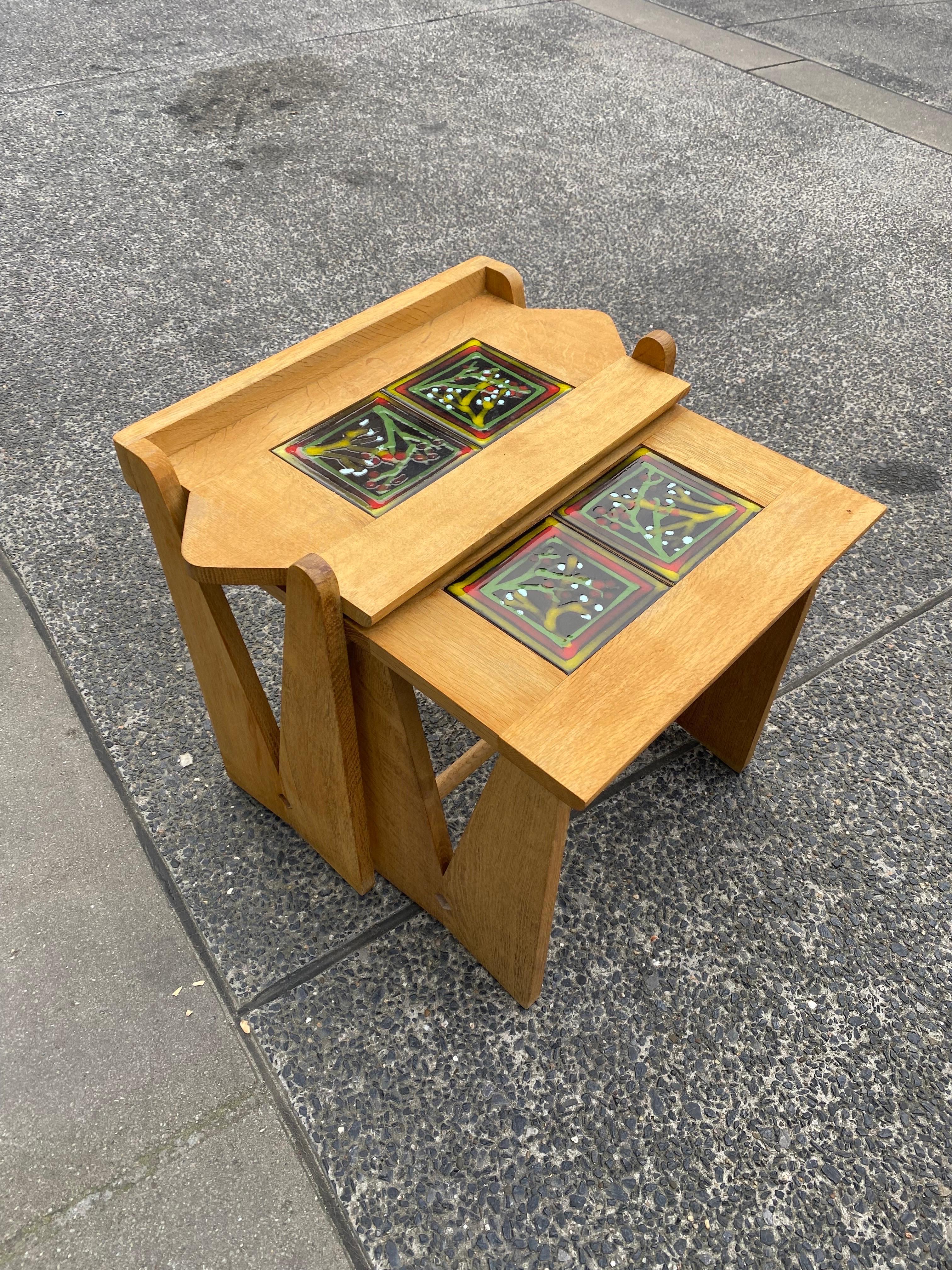 French Guillerme and Chambron, 2 Nesting Tables, Edition 