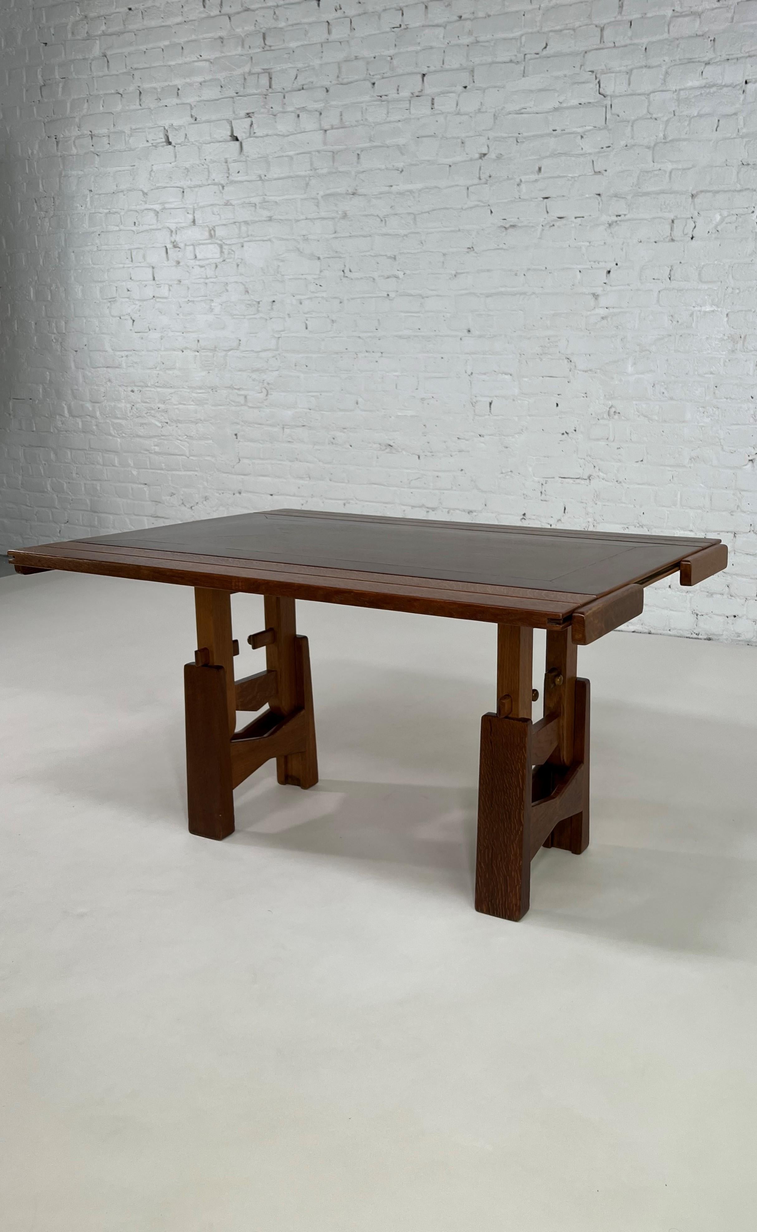 Guillerme und Chambron Französisch 1960er Jahre Design Modular Tisch 