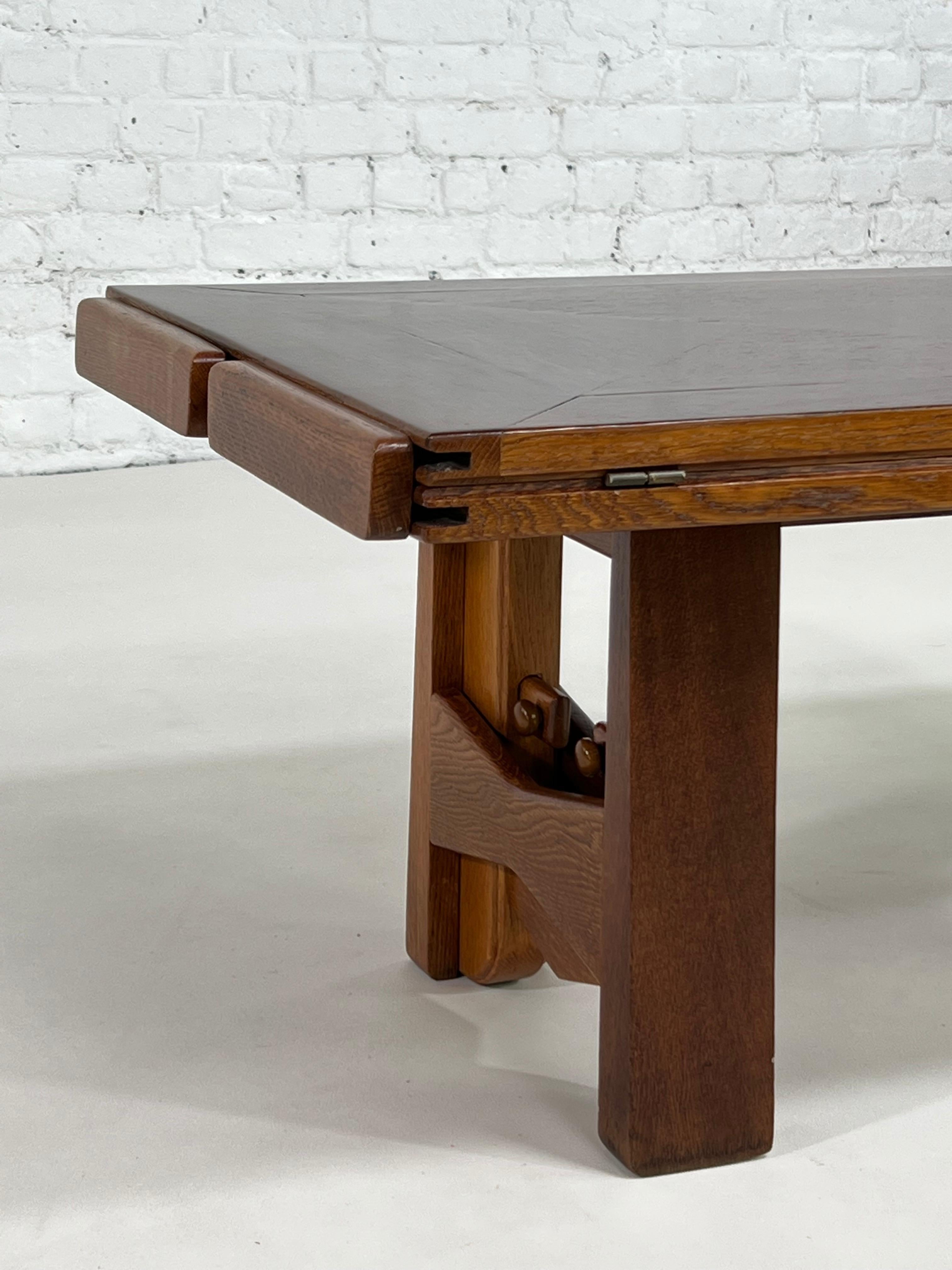 Mid-Century Modern Guillerme and Chambron French 1960s Design Modular Table 