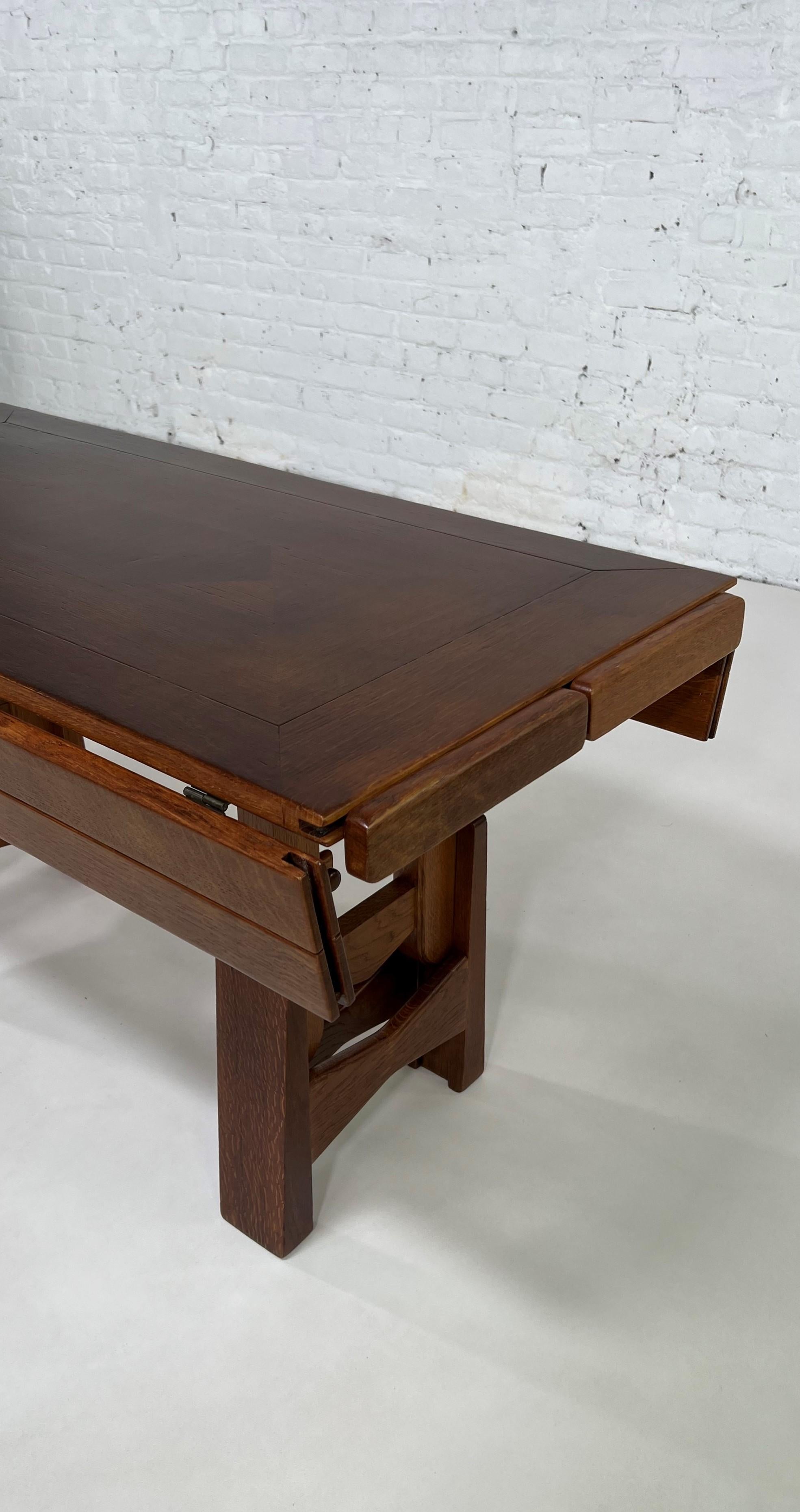 20th Century Guillerme and Chambron French 1960s Design Modular Table 