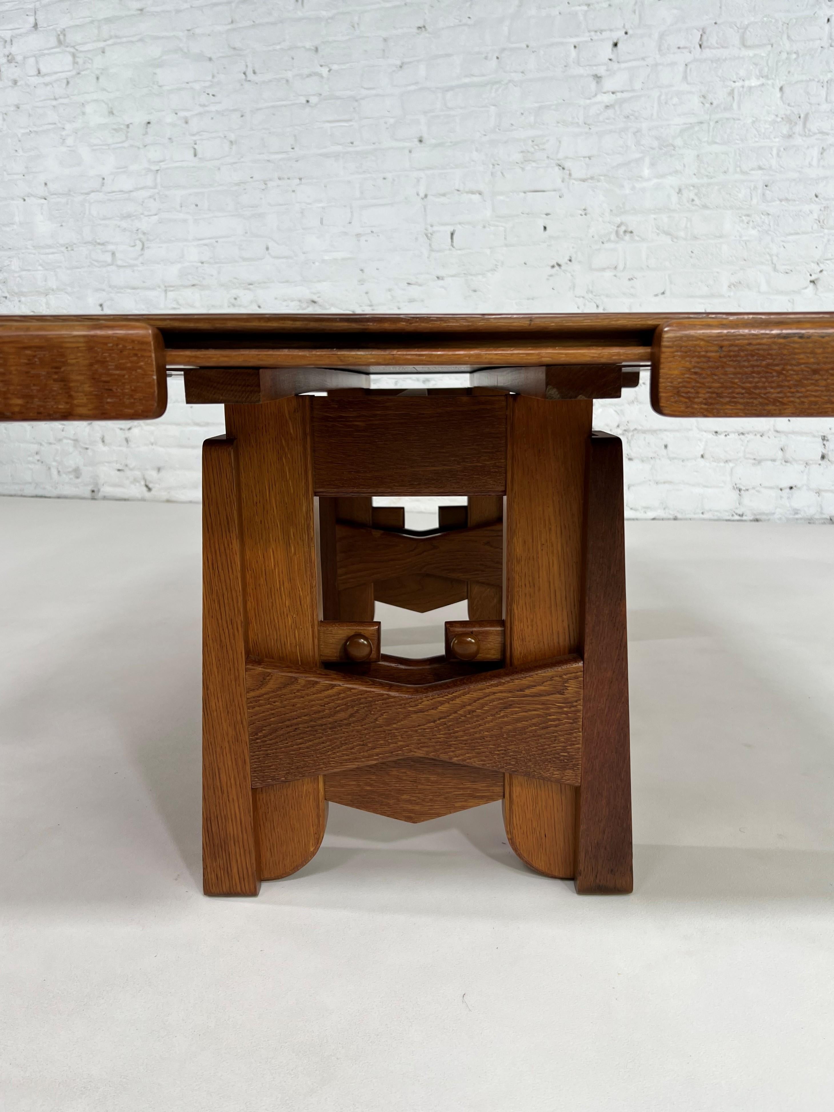 Français Guillerme et Chambron Table modulaire design français des années 1960 