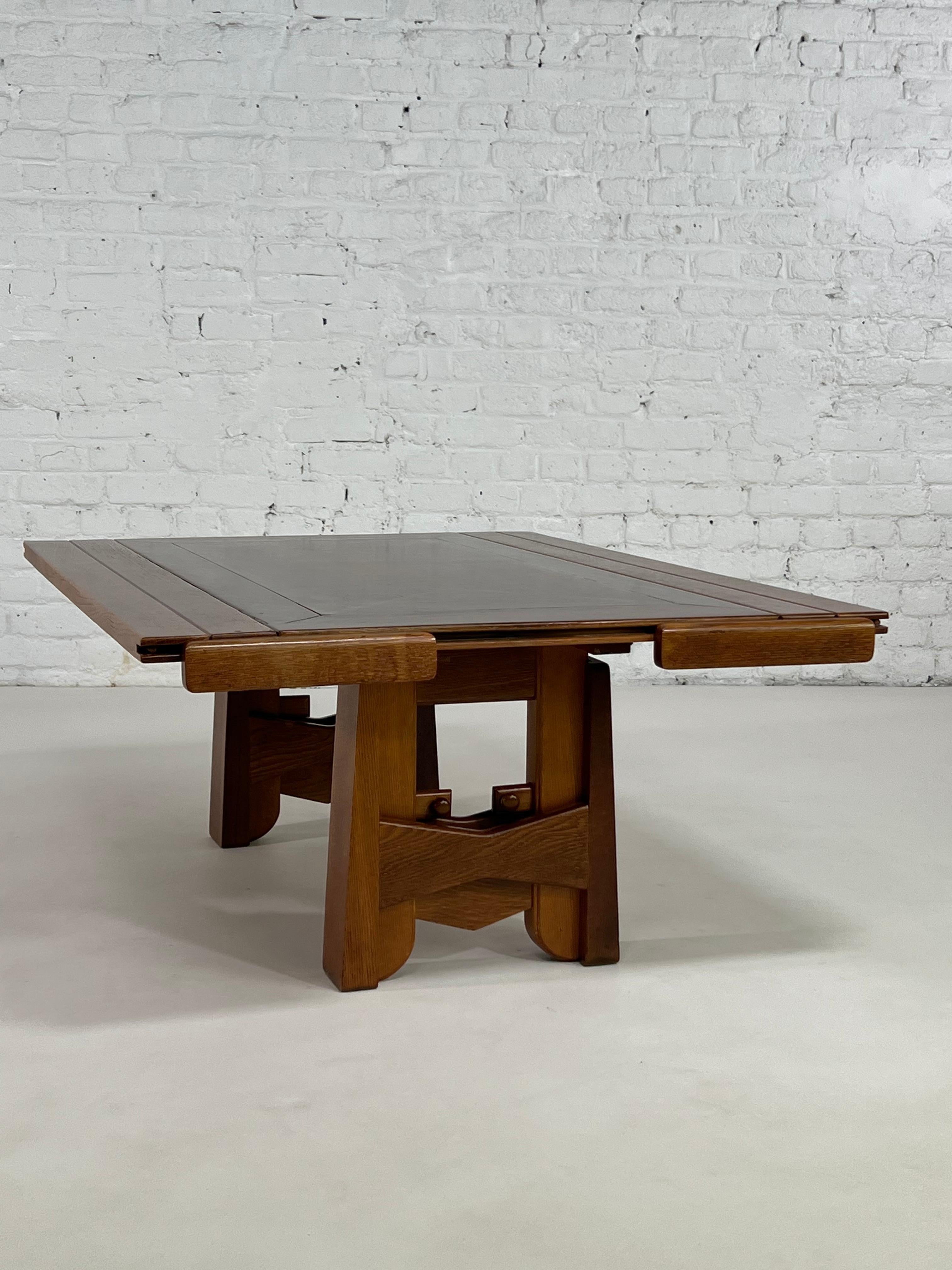 20ième siècle Guillerme et Chambron Table modulaire design français des années 1960 
