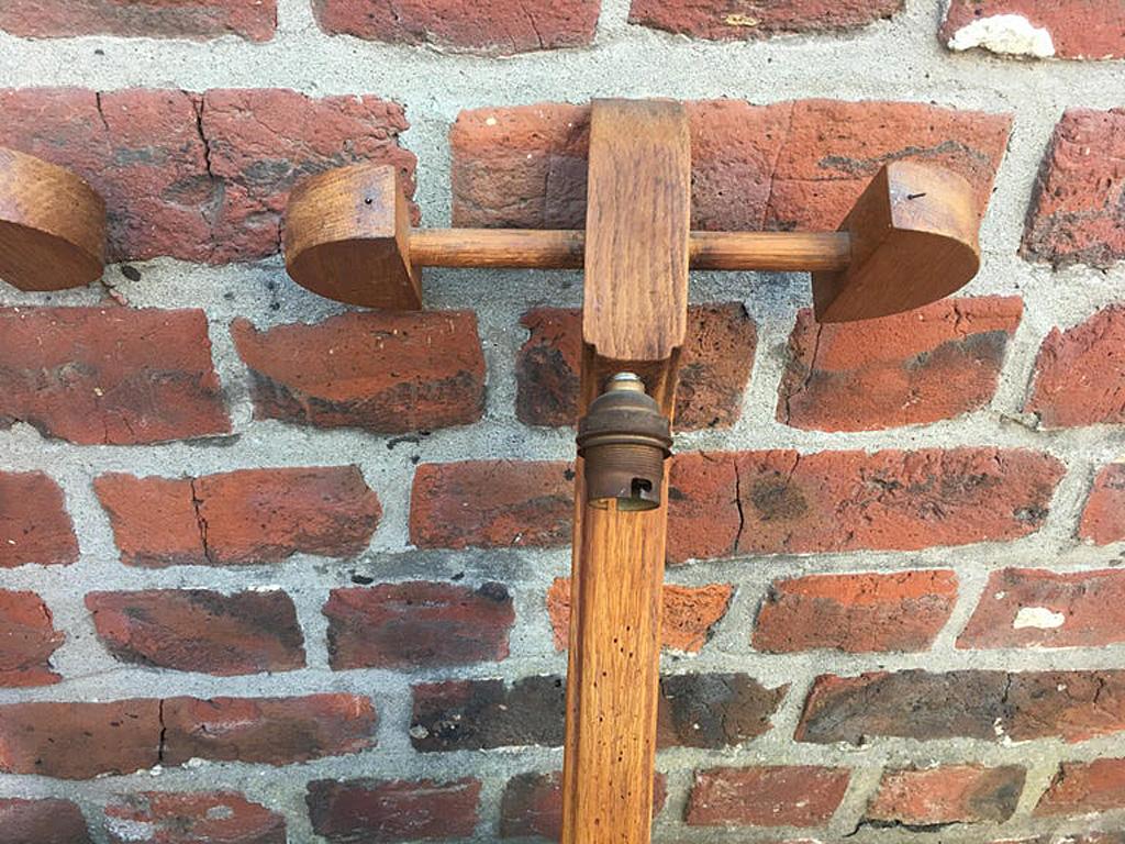 Quercia Coppia di applique Guillerme e Chambron in Oak, 