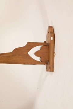 Guillerme and Chambron Large Wall Light in Oak, " Edition Votre Maison"