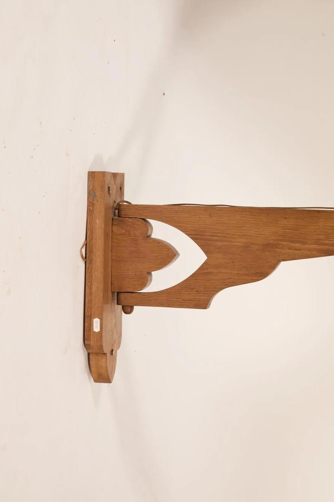Lampada da parete grande in Oak di Guillerme e Chambron, 