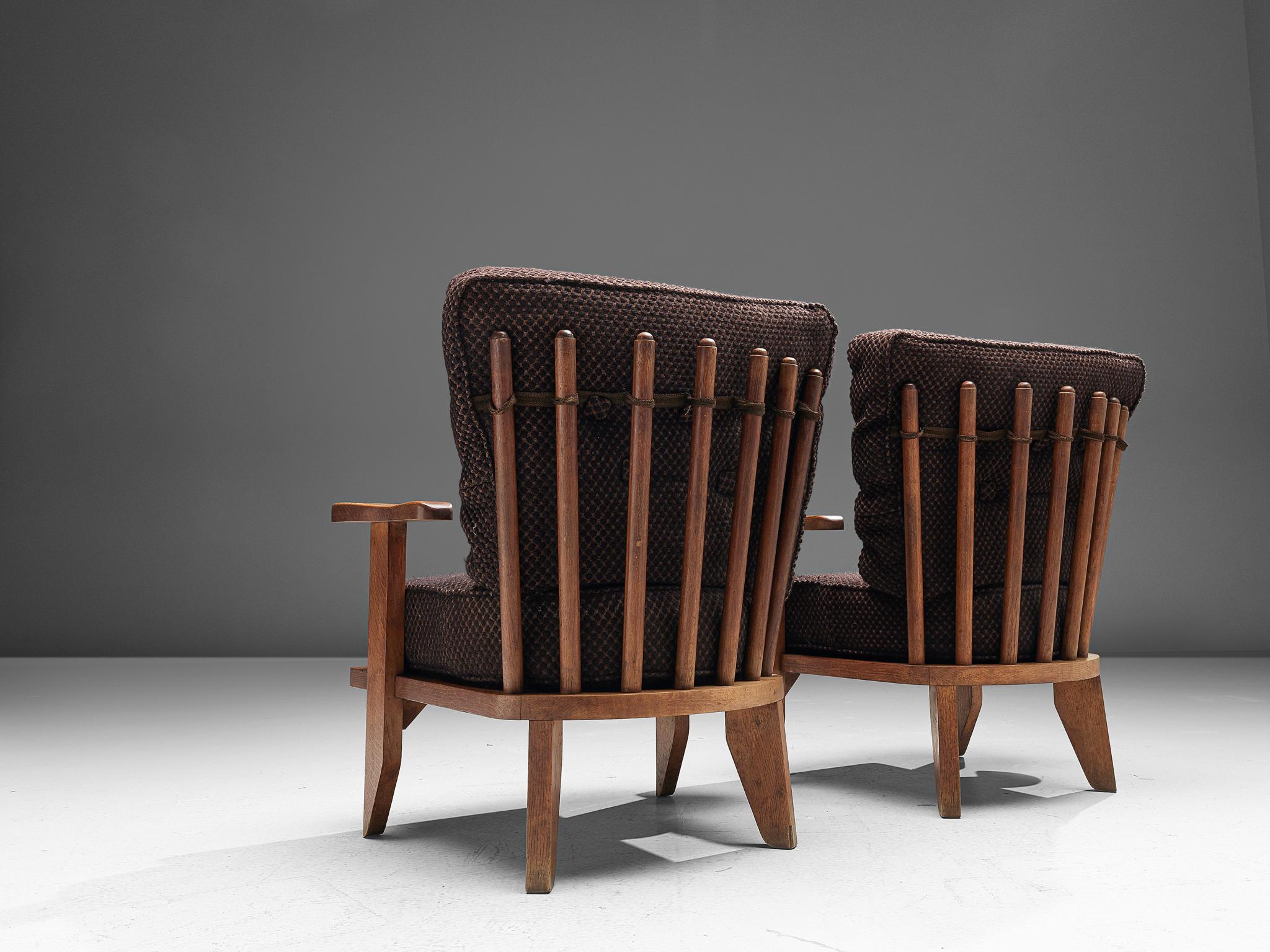 French Guillerme and Chambron Lounge Chairs