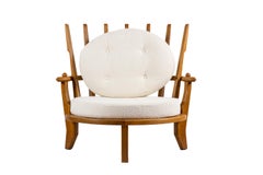 Guillerme and Chambron, Oak Armchair, 1950s