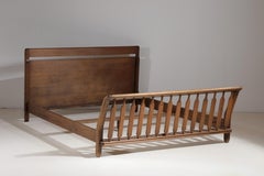 Guillerme and Chambron, Oak bed frame by Votre Maison edition, circa 1970